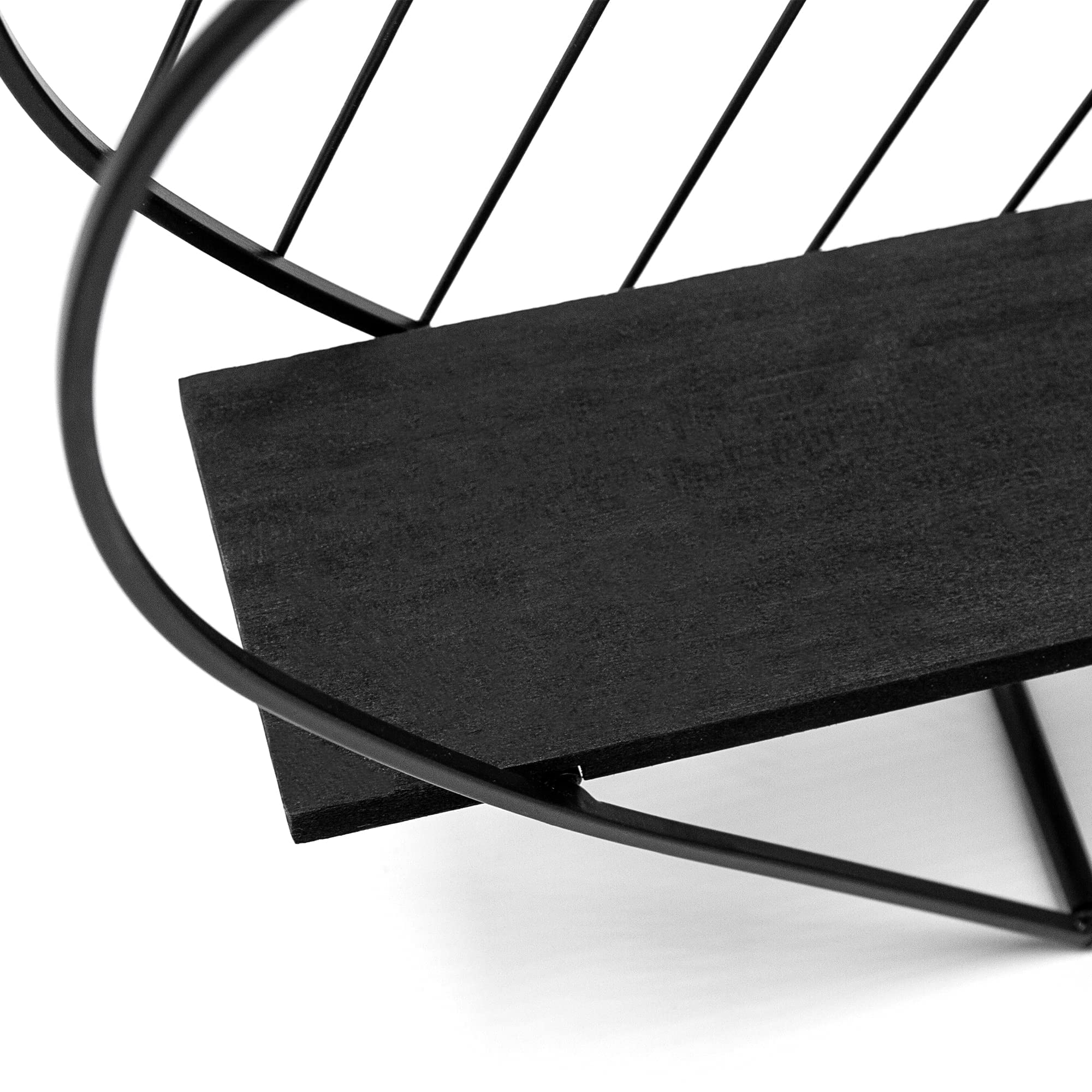 Afuly Floating Shelves - Black Heart Shaped Wall Shelf, Modern Minimalist Storage Organizer for Bedroom, Bathroom, Living Room | Home Decor & Wall Display for Photos, Plants, Books