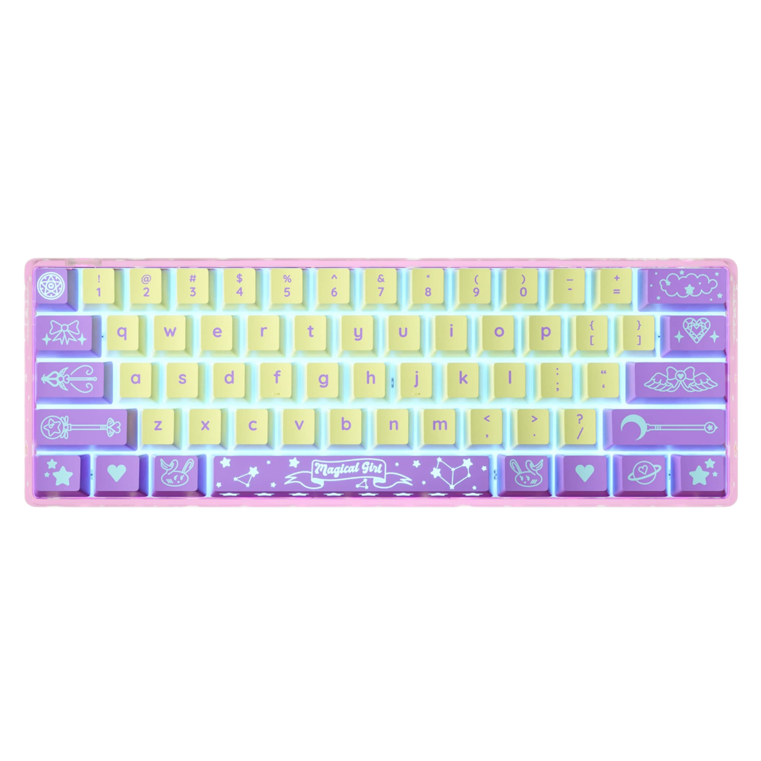 Magical Fairy K1 Pro Wireless Mechanical Keyboard - 60% Compact RGB Gaming Keyboard with Hot-Swappable Switches, Bluetooth/Wired Mode for PC/Mac - Perfect for Gaming, Office Work & Typing Enthusiasts