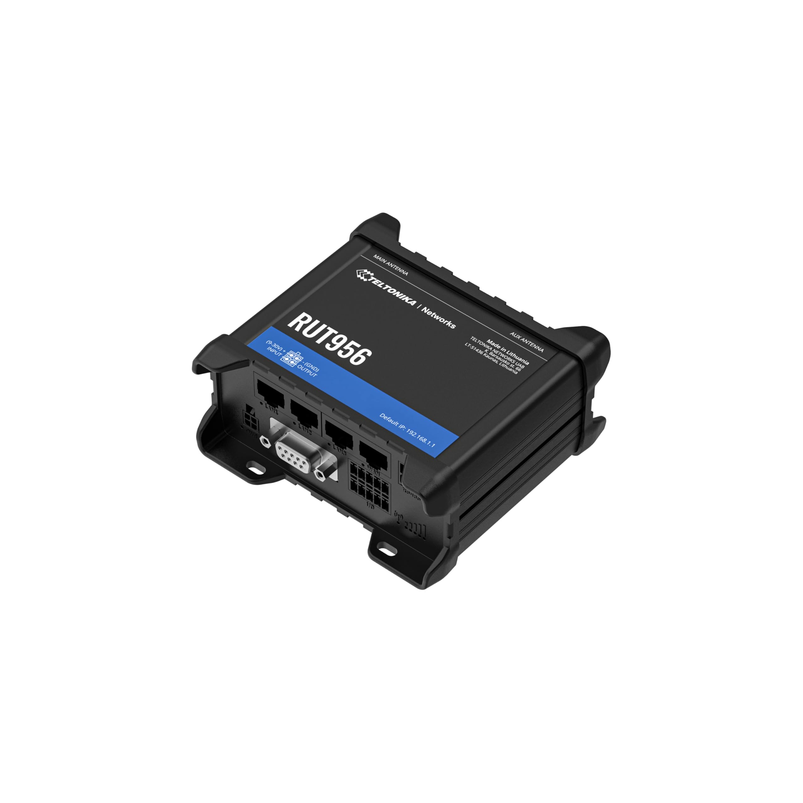Teltonika RUT956 Industrial 4G LTE Router with Dual SIM, Wi-Fi, GPS, VPN, RS232/RS485 - High-Speed Connectivity for Remote Monitoring, Fleet Management & IoT Applications