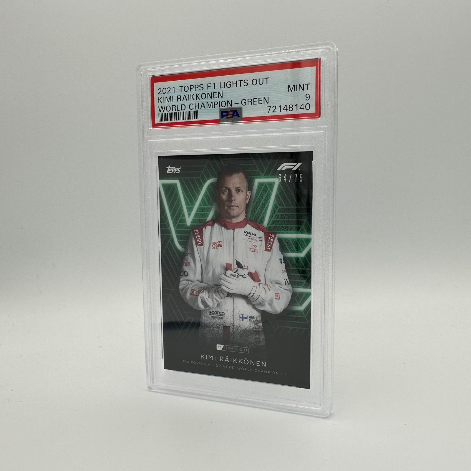 PSA 9 2007 Kimi Raikkonen Formula 1 World Champion Trading Card - 64/75 Limited Edition - Perfect for F1 Memorabilia Collectors & Motorsport Fans