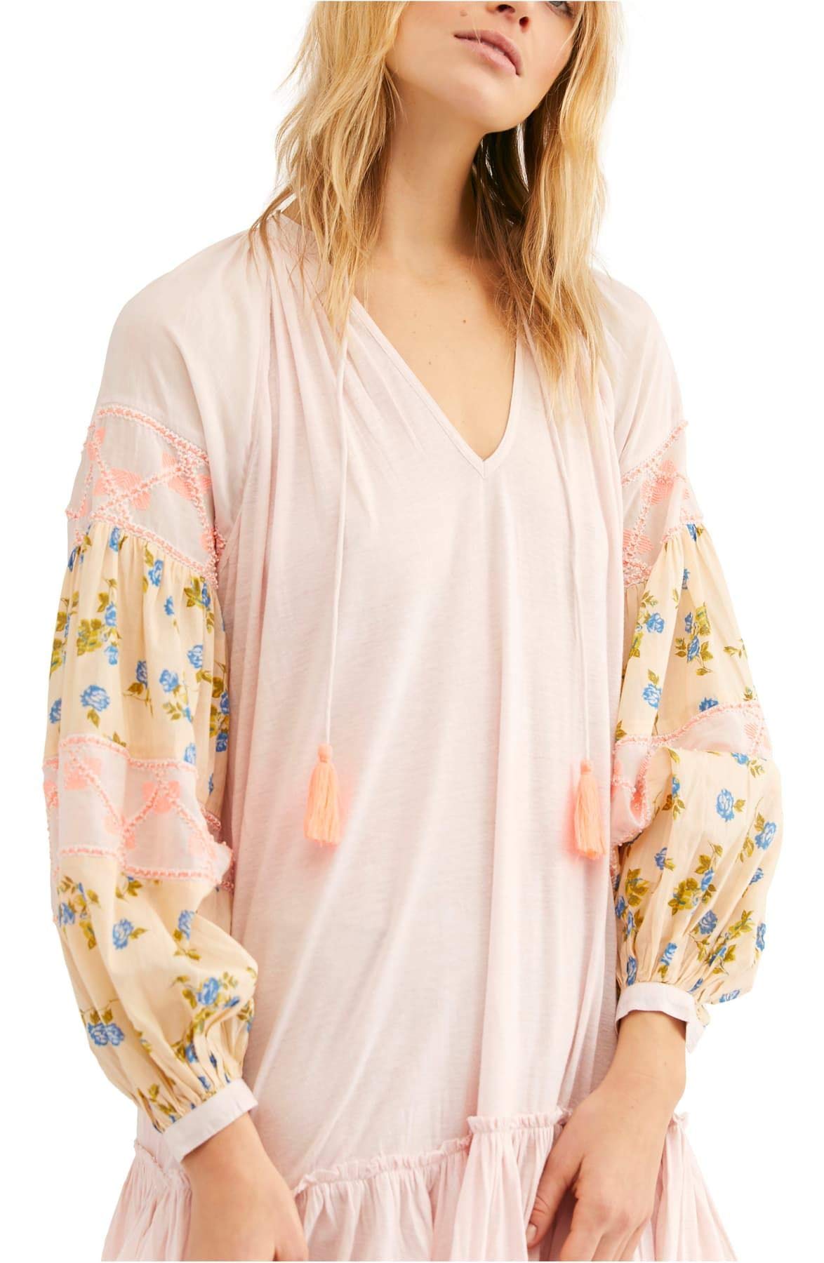 Free People Women's Mix It Up Tunic Dress - Flowy Boho Chic Long Sleeve Casual Dress for Women | Perfect for Beach, Music Festivals & Everyday Wear
