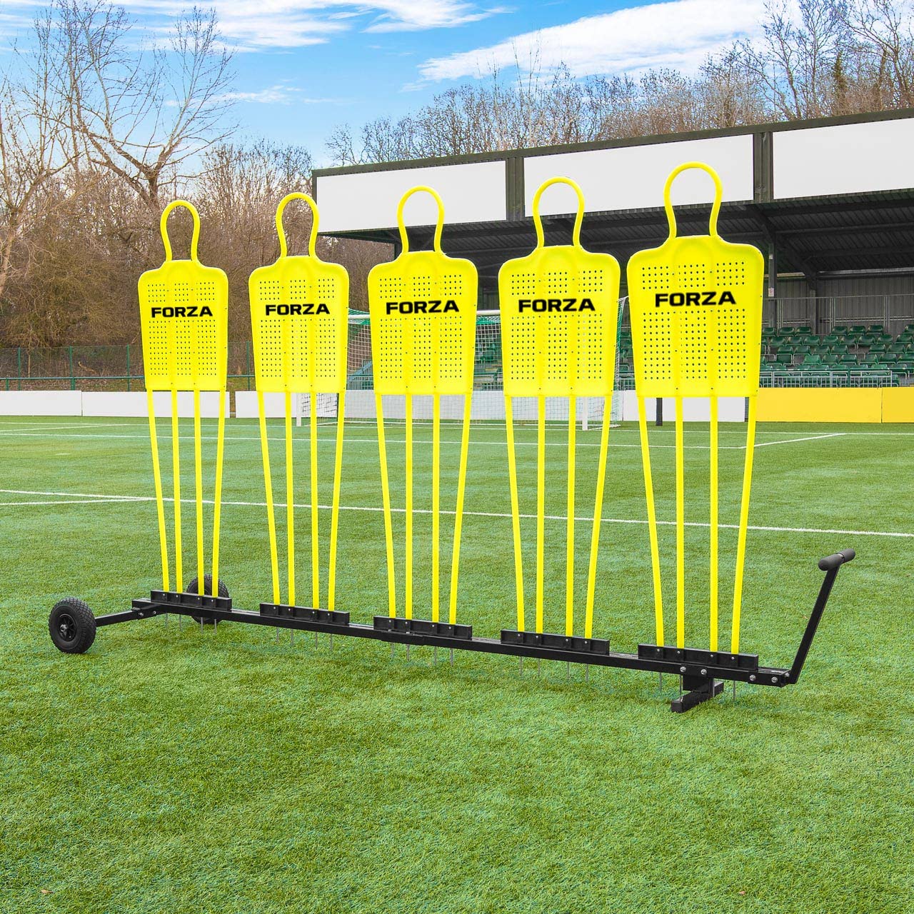 FORZA Free Kick Mannequin Trolley with Handle & Puncture-Proof Wheels - Durable Soccer Training Equipment for Practice Drills | Perfect for Field Training, Team Practices & Goalkeeper Drills
