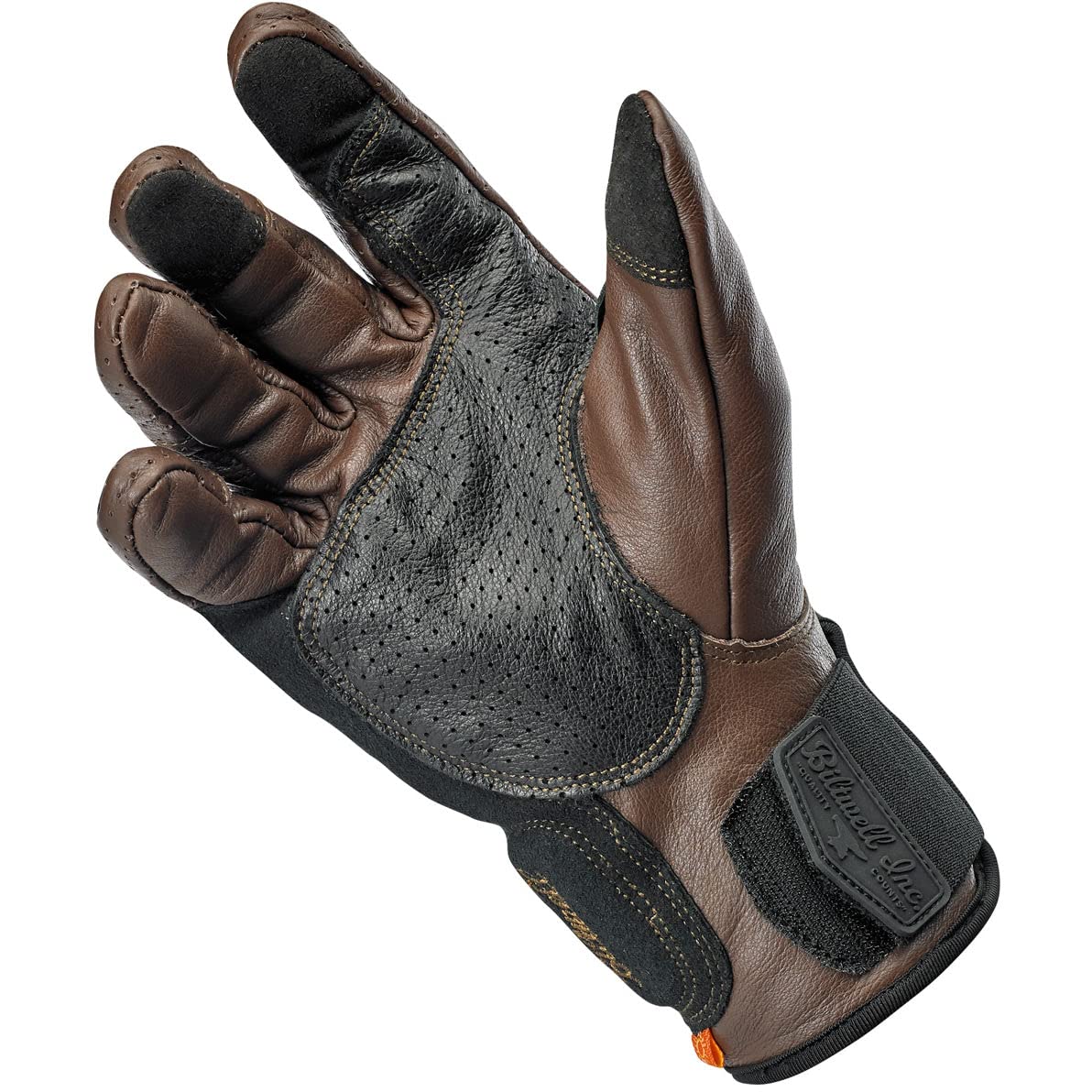 Biltwell Borrego CE Certified Motorcycle Gloves - Shock Absorbing Hard Knuckle & Abrasion Resistant (Chocolate Black) - Perfect for Street Riding & Long-Distance Touring