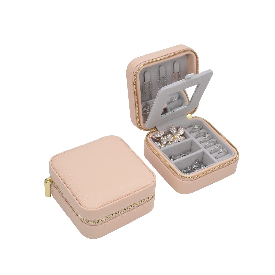Bella Party Store Luxury Italian Velvet Jewelry Box for Women - Personalized Jewelry Organizer with Name & Initials - Travel Jewelry Case with Ring Holder - Perfect for Gifts, Bridesmaids & Home Storage