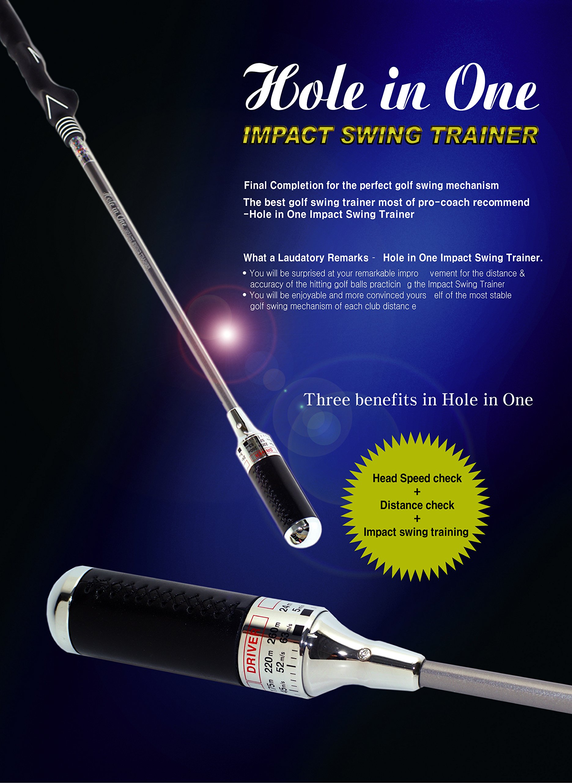 Golf Swing Trainer - Patented for Distance, Rhythm, Tempo & Accuracy | Perfect for Warmup & Practice | Improve Your Golf Game at Home or Driving Range