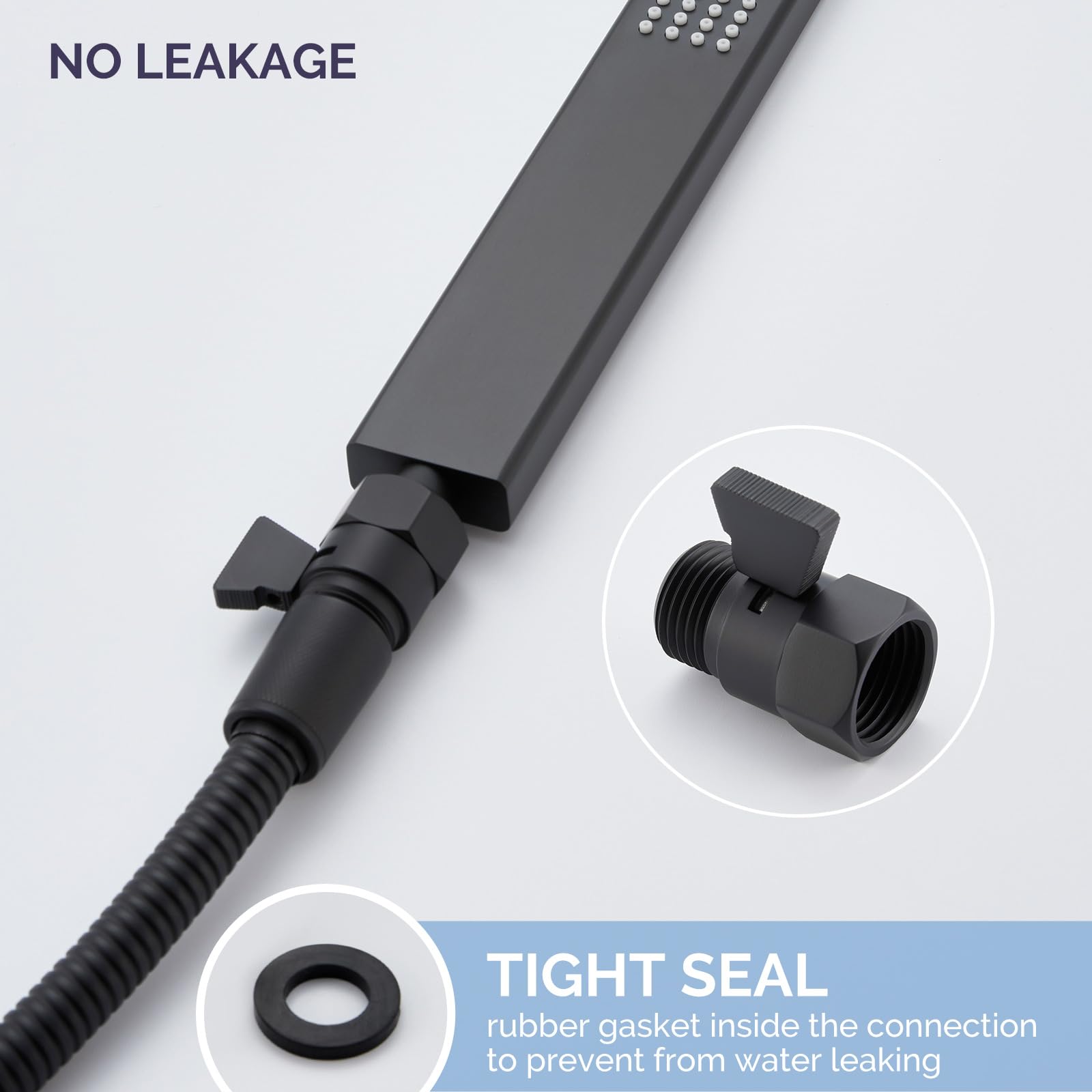 Angle Simple Shower Valve - Brass Water Flow Shut Off Valve for Hand Shower & RV Hose Flow Restrictor in Matte Black | Perfect for Bathroom Renovation, RV Plumbing & Water Conservation