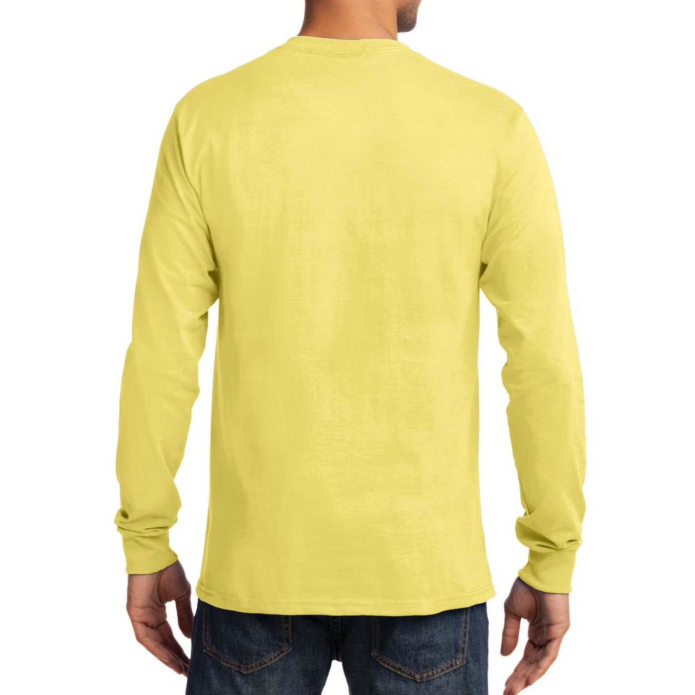 Premium Men's Long Sleeve Essential T-Shirt - Soft Cotton Crewneck Basic Tee for Casual Wear, Layering & Everyday Comfort