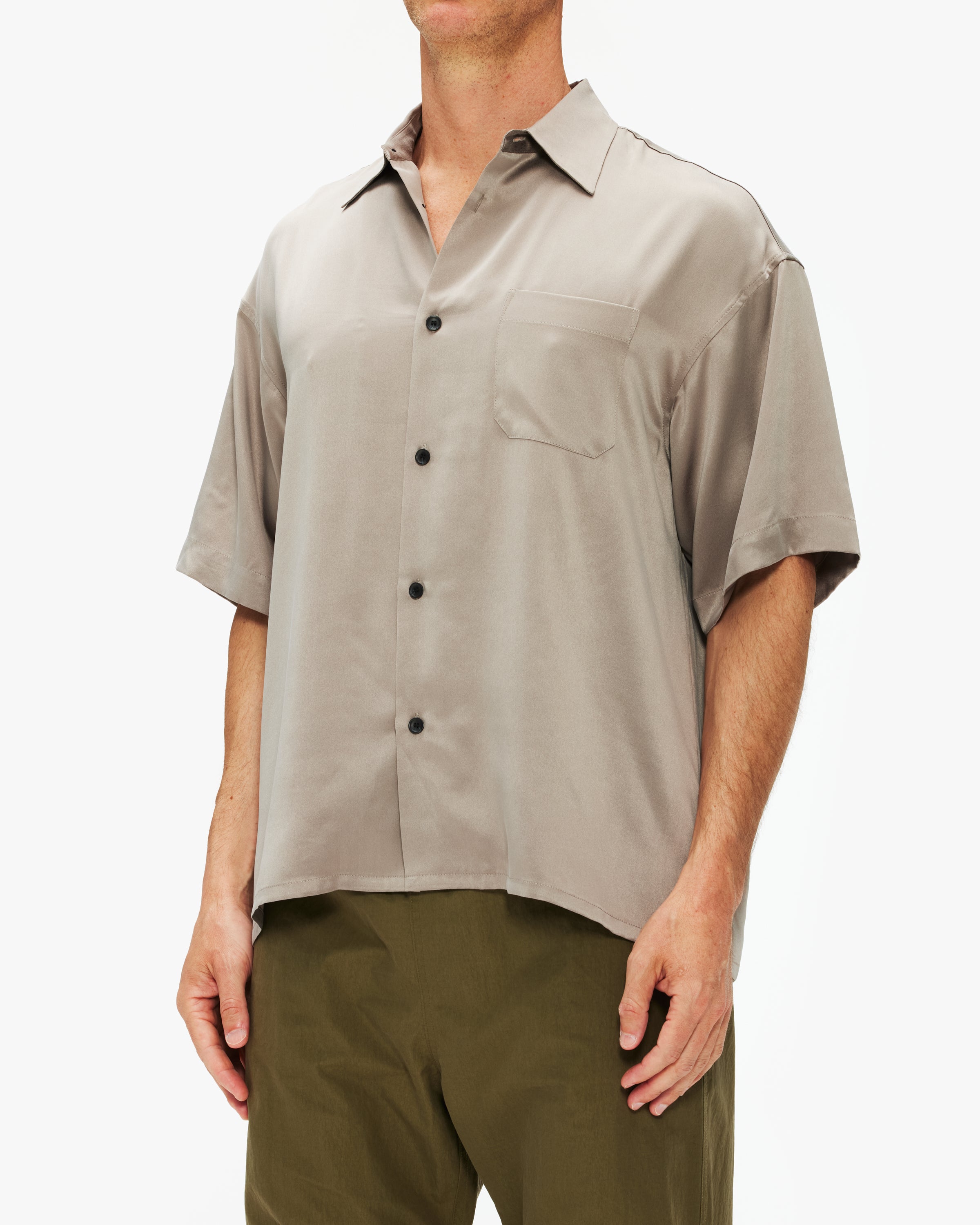 John Elliott Brushed Silk Button Up Shirt for Men - Luxury Casual & Business Wear - Perfect for Office, Date Night & Special Occasions