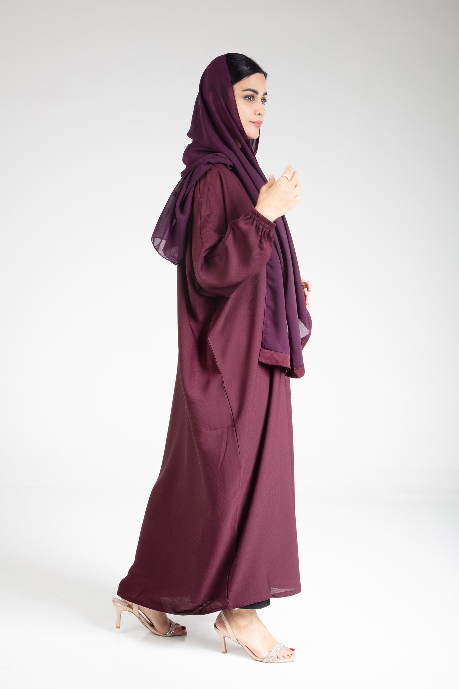 Elegant Maroon Farasha Dress - Perfect for Weddings, Parties & Special Occasions