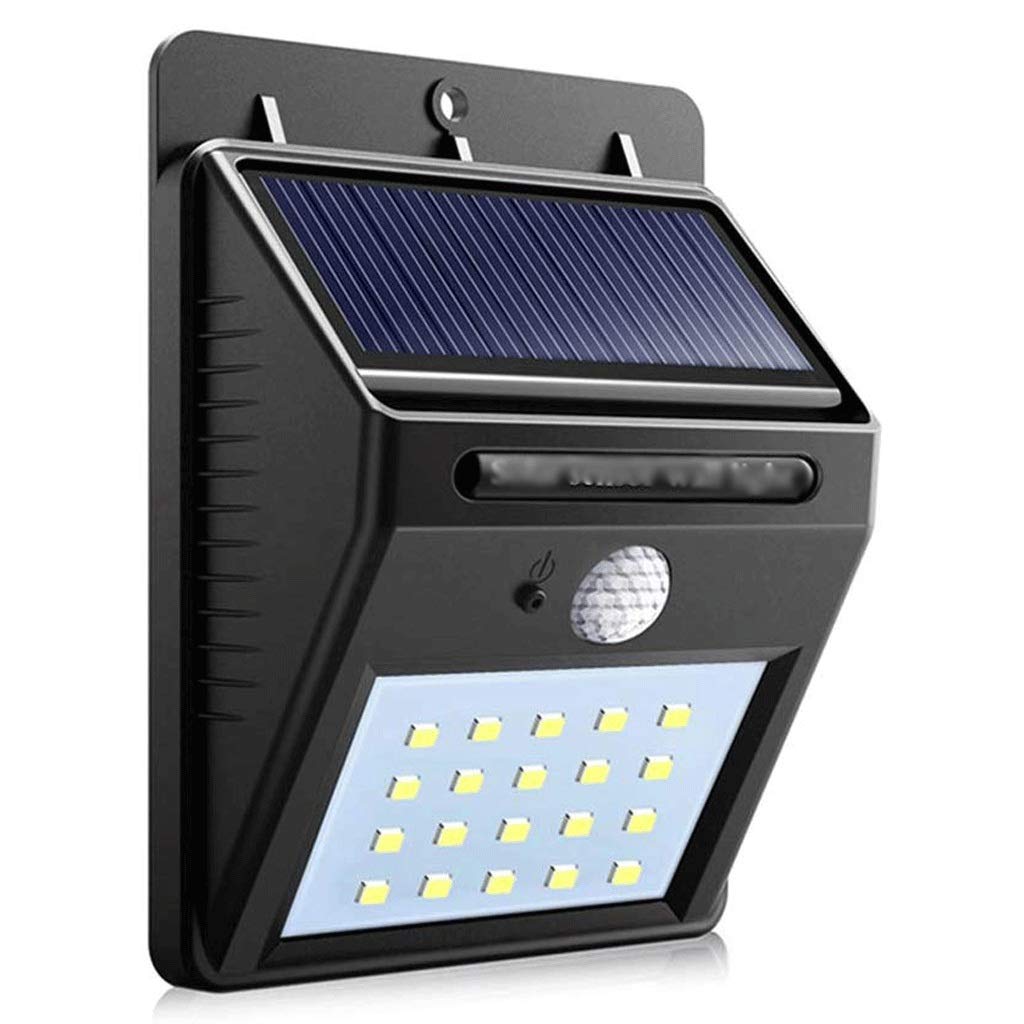 WSSBK Solar Security Lights Outdoor with Motion Sensor, Waterproof LED Wall Lamp for Garden, Patio, Yard - Ideal for Pathways, Driveways & Entryways
