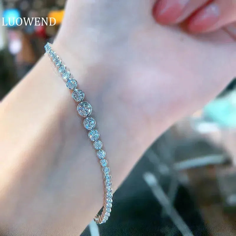 18K White Gold Diamond Bracelet for Women - 1.55 Carat Real Natural Diamonds, Luxury Custom Jewelry | Perfect for Anniversaries, Weddings & Special Occasions