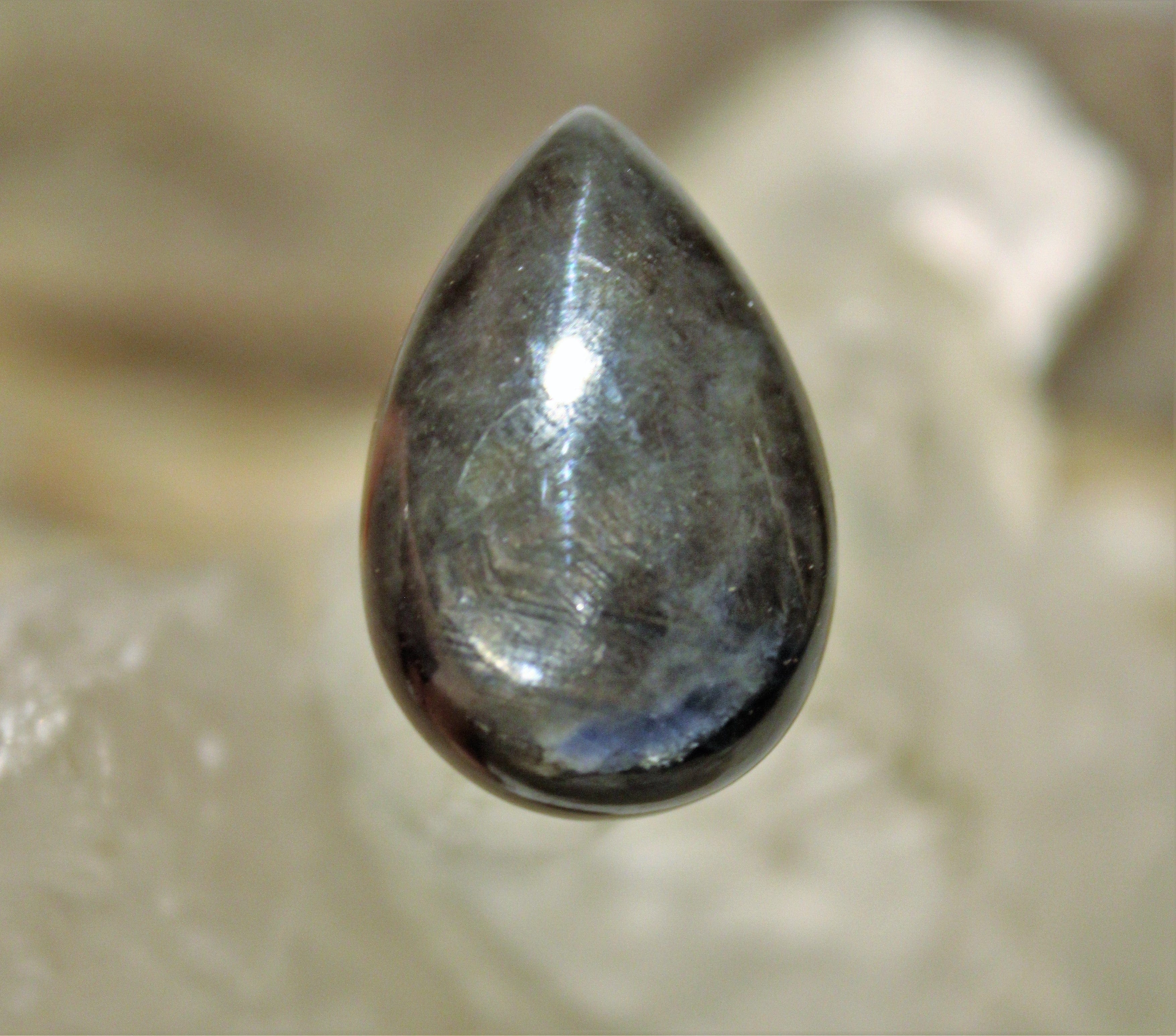 Natural Black Star Sapphire Cabochon - 10x8mm Oval Gemstone for Jewelry Making, Healing & Meditation | Perfect for Rings, Pendants & Bracelets