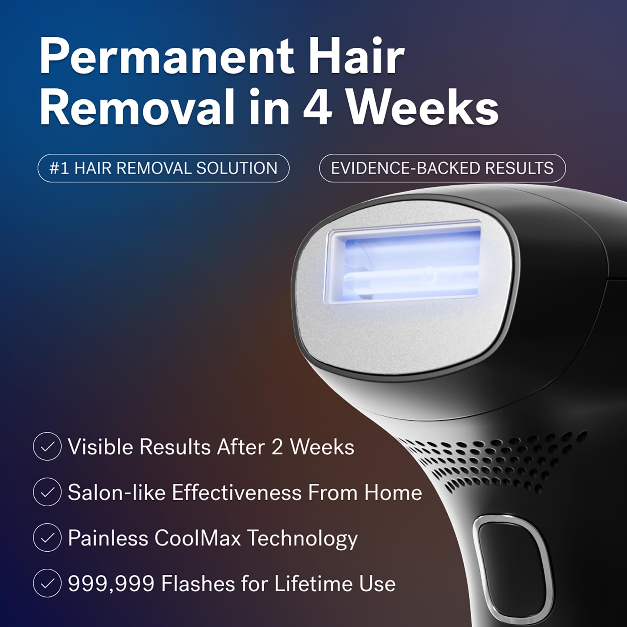 MICHAEL TODD BEAUTY LUMOS IPL Hair Removal Device - At-Home Laser Hair Removal for Women & Men - FDA Cleared Permanent Hair Reduction System - Safe & Effective for Face, Legs, Bikini & Body - Perfect for Smooth Skin at Home or Travel