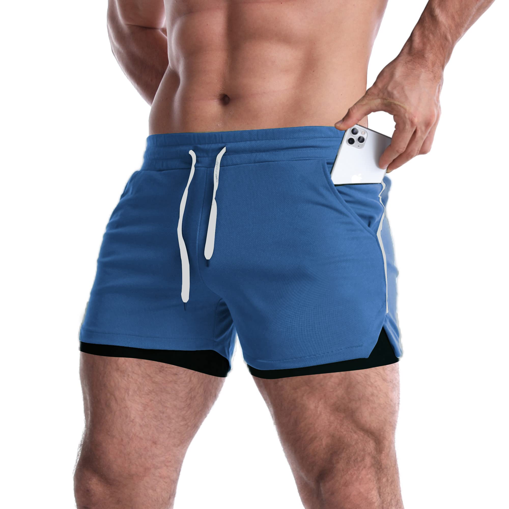 EVERWORTH Men's 2-in-1 Workout Shorts 5