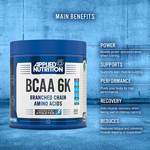 Applied Nutrition BCAA 6K 4:1:1 300 Capsules - Premium Branched Chain Amino Acids Supplement for Muscle Recovery & Growth - Ideal for Athletes, Bodybuilders & Fitness Enthusiasts
