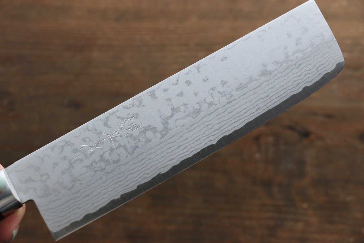 Premium Kunihira Sairyu VG10 Damascus Usuba Knife 165mm - Japanese Chef's Knife with Pakkawood Handle - Perfect for Sushi, Vegetables & Precision Cutting