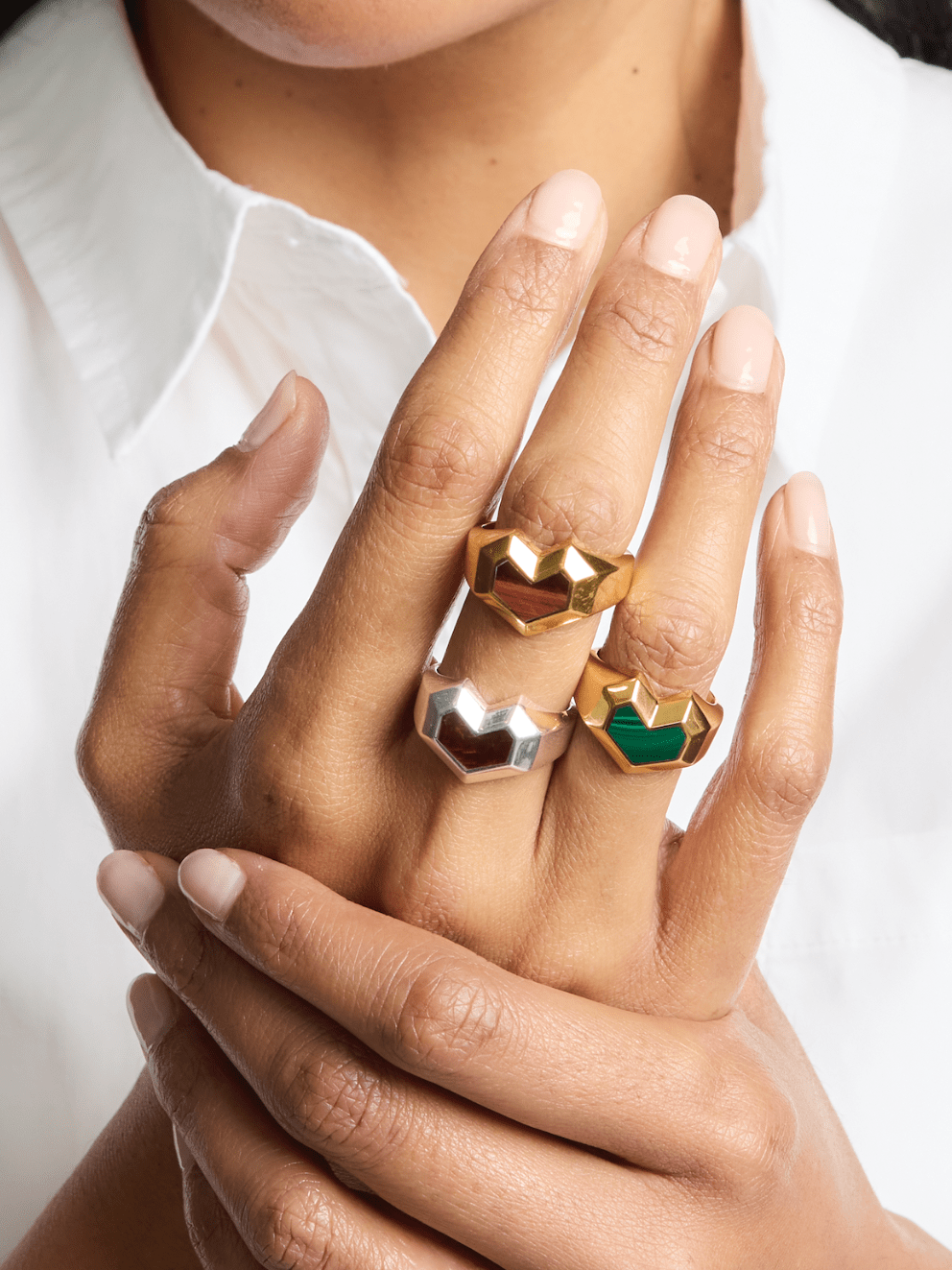 18K Gold Plated Malachite Ring for Women - Elegant Daryl Jewelry Gift for Birthday, Anniversary & Special Occasions
