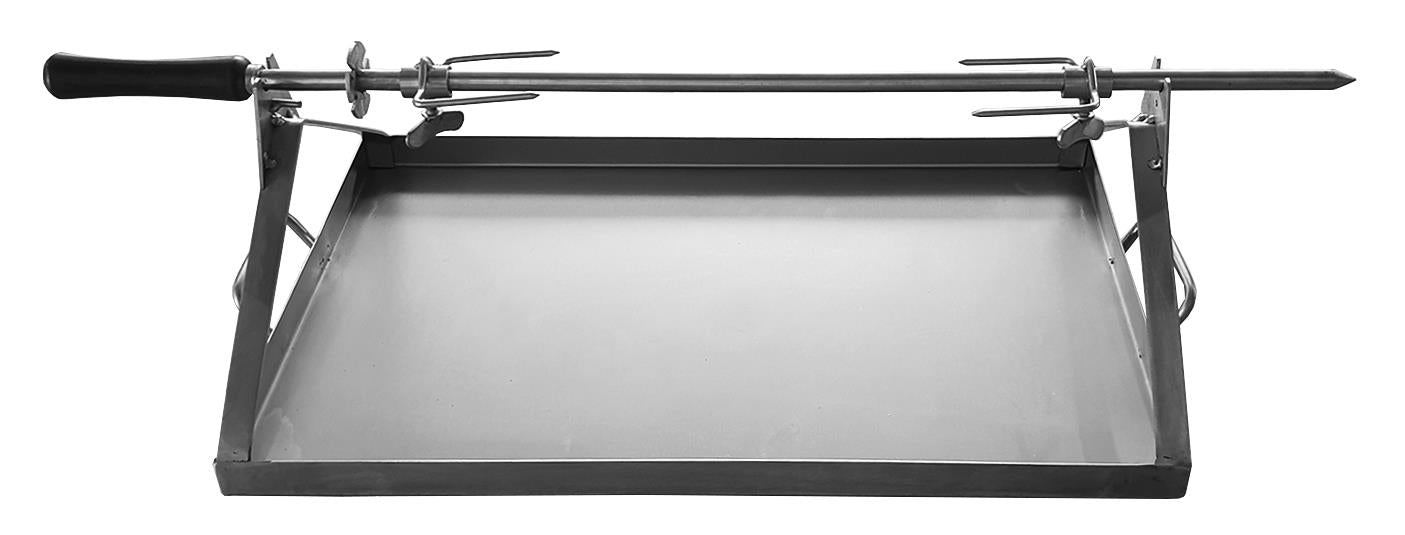 MAXIMUS ROTISSERIE SPIT - Heavy Duty Stainless Steel Rotisserie Grill Spit for Outdoor BBQ, Camping & Backyard Cooking - Perfect for Chicken, Turkey, Lamb & More