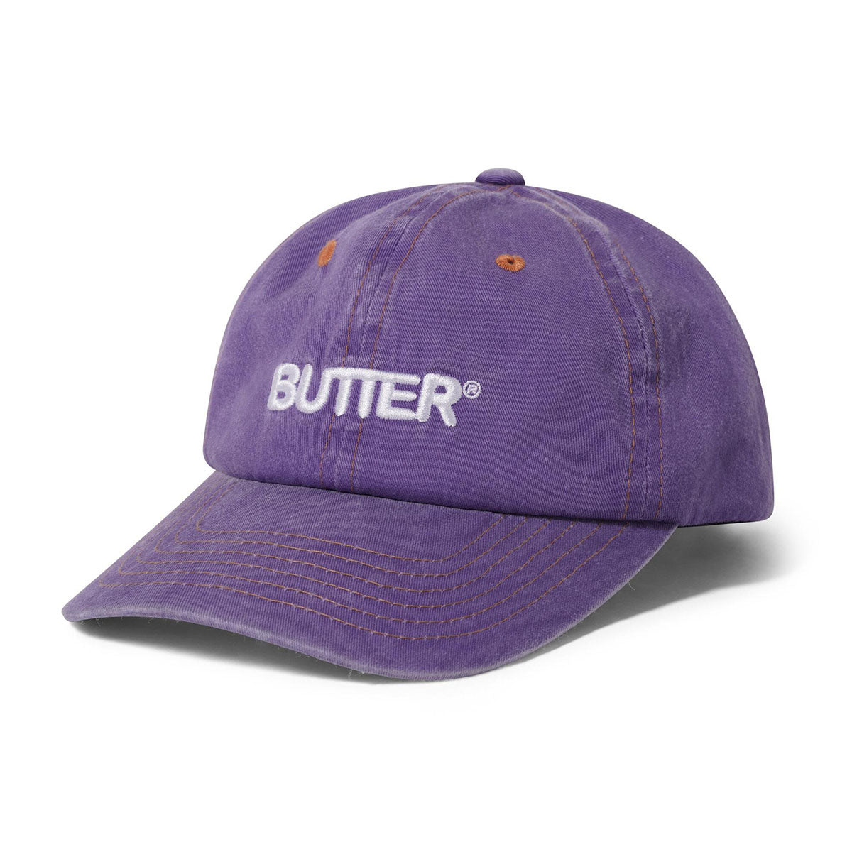 Butter Goods Rounded Logo 6-Panel Washed Grape Baseball Cap - Stylish Casual Hat for Men & Women - Perfect for Outdoor Activities, Sports & Streetwear Fashion