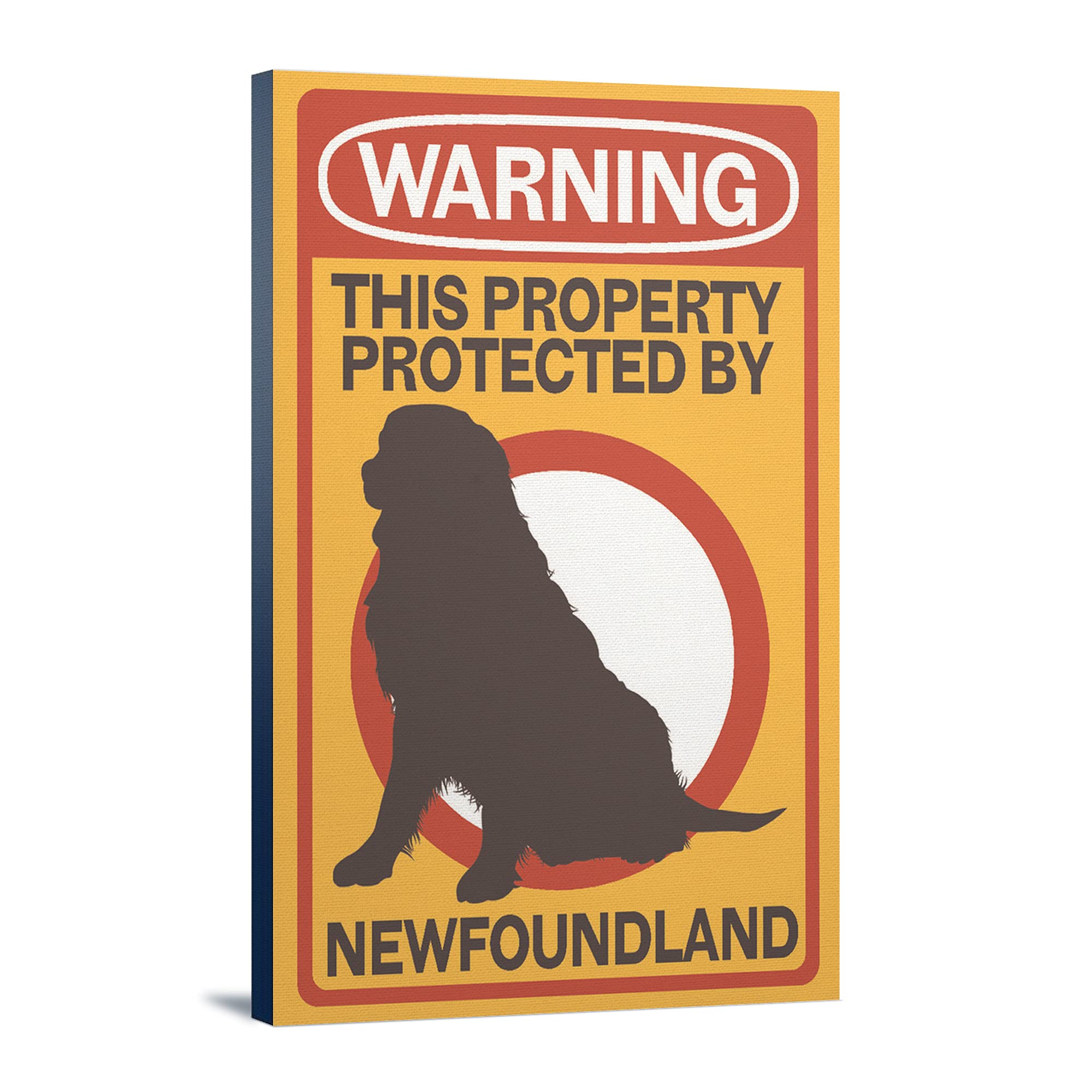 Lantern Press Newfoundland Warning Wall Art - 16x24 Wrapped Canvas Print for Home & Office Decor - Coastal Landscape Painting Perfect for Living Room, Bedroom or Beach House