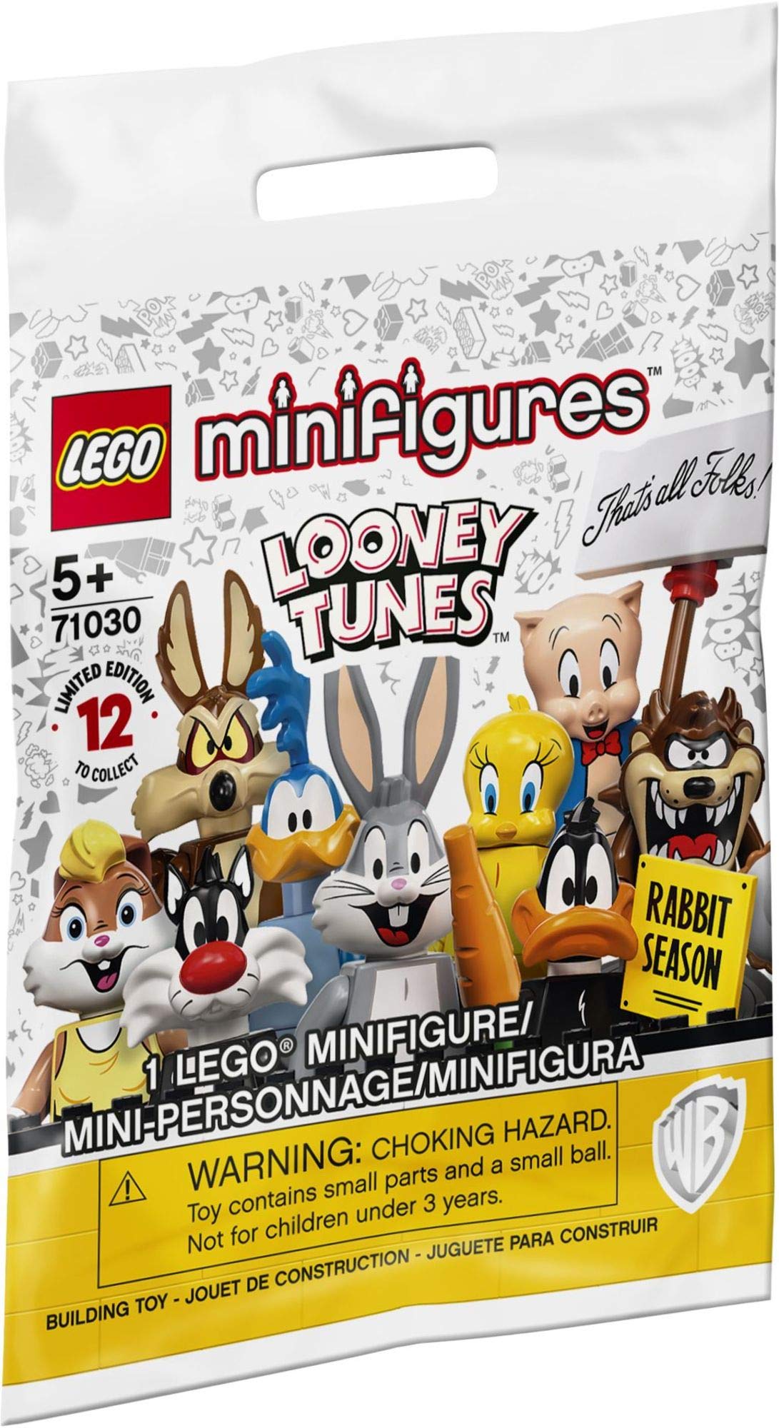 LEGO Minifigures Looney Tunes 71030 Building Kit - 12-Piece Collectible Set for Kids & Fans | Fun Action Toys for Play & Display | Perfect Gift for Birthday, Christmas & Looney Tunes Enthusiasts