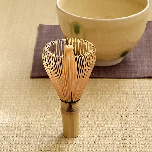 Premium Chasen Japanese Matcha Bamboo Whisk - 100 Bristles Handcrafted Tea Whisk for Authentic Matcha Preparation - Perfect for Traditional Tea Ceremonies, Home Brewing & Gifts