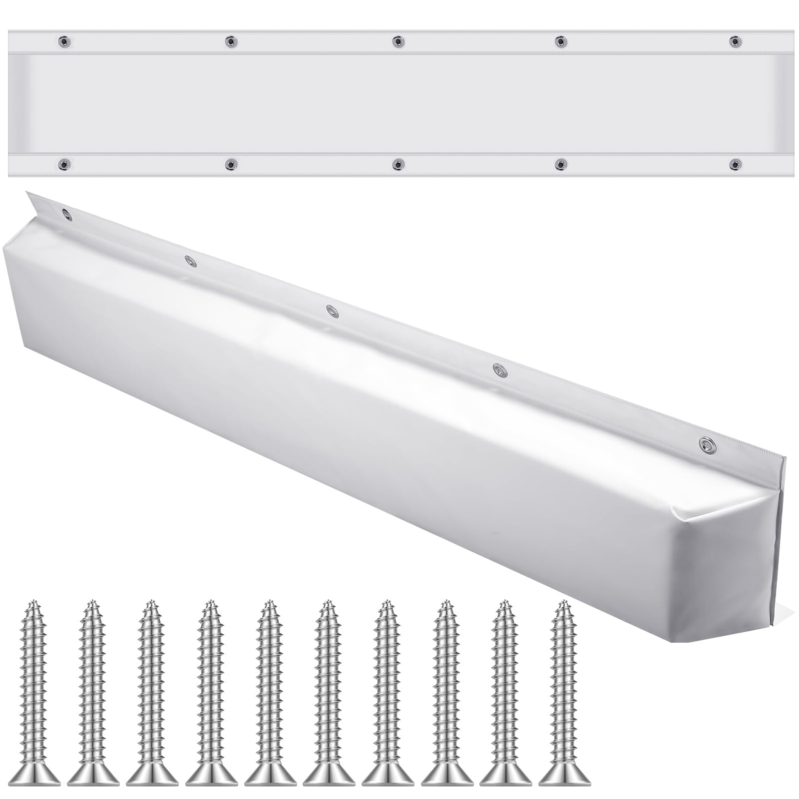 **Spiareal Edge Dock Bumpers - Straight Marine Boat Bumpers for Docking, UV Resistant Boat Dock Fenders - Prevent Dents & Scratches, White - Perfect for Boat Docking & Marina Protection**