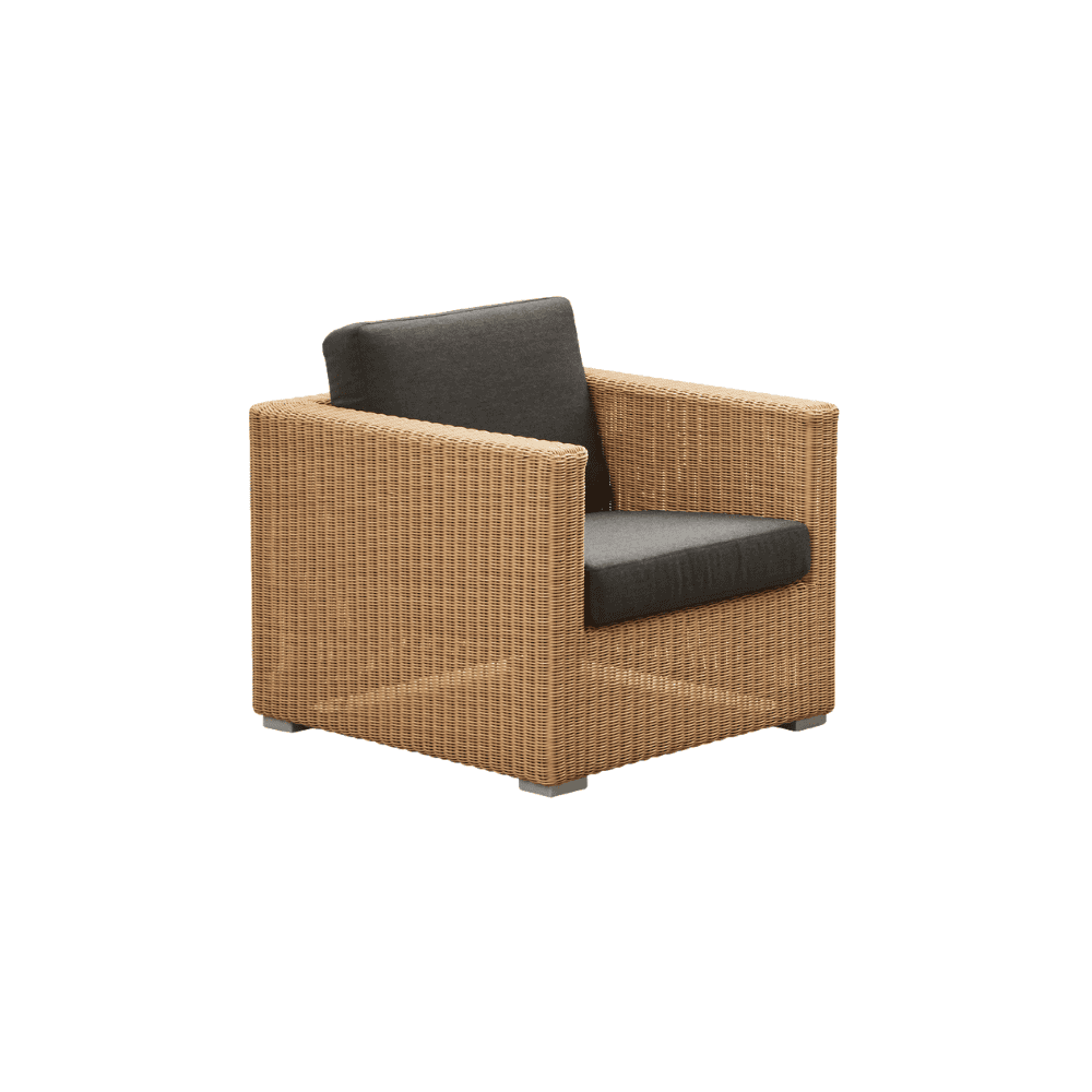 Chester Lounge Weave Coastal Outdoor Chair - Waterproof Wicker Patio Furniture for Poolside, Beach, Garden & Backyard Relaxation