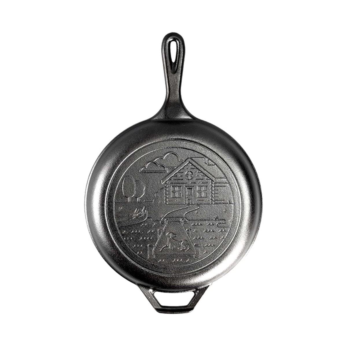 Lodge Cast Iron Wanderlust Series Cabin Combo Cooker - 3.2 Quart Dutch Oven with Lid - Perfect for Camping, Outdoor Cooking & Rustic Kitchen Meals