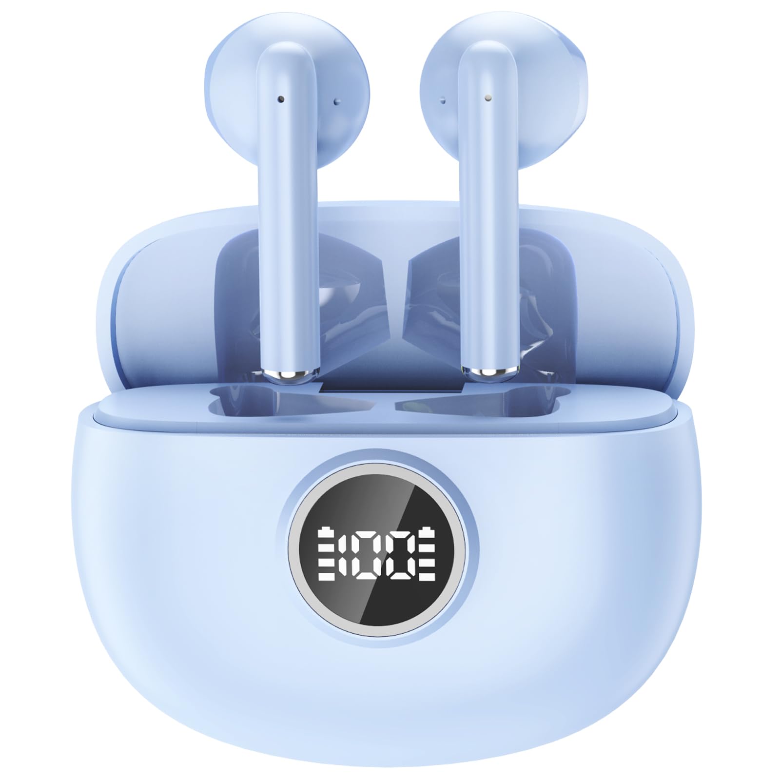Wireless Earbuds with HiFi Stereo Sound, Bluetooth 5.3 In-Ear Headphones for Gym, Running & Travel - Noise Cancelling Wireless Earbuds