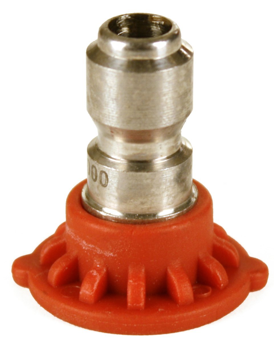 1/4 Inch Stainless Steel Quick Connect 0 Degree Nozzle - High Pressure Spray Tip for Industrial Cleaning, Car Washing & Garden Irrigation (4.0mm Orifice)