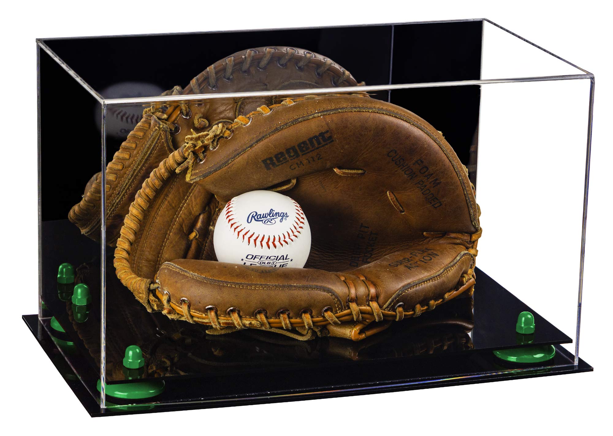 Acrylic Full-Size Baseball Catcher's Glove Display Case - Clear Protective Showcase for Collectibles & Memorabilia - Perfect for Home, Office, or Sports Fan Cave Decor