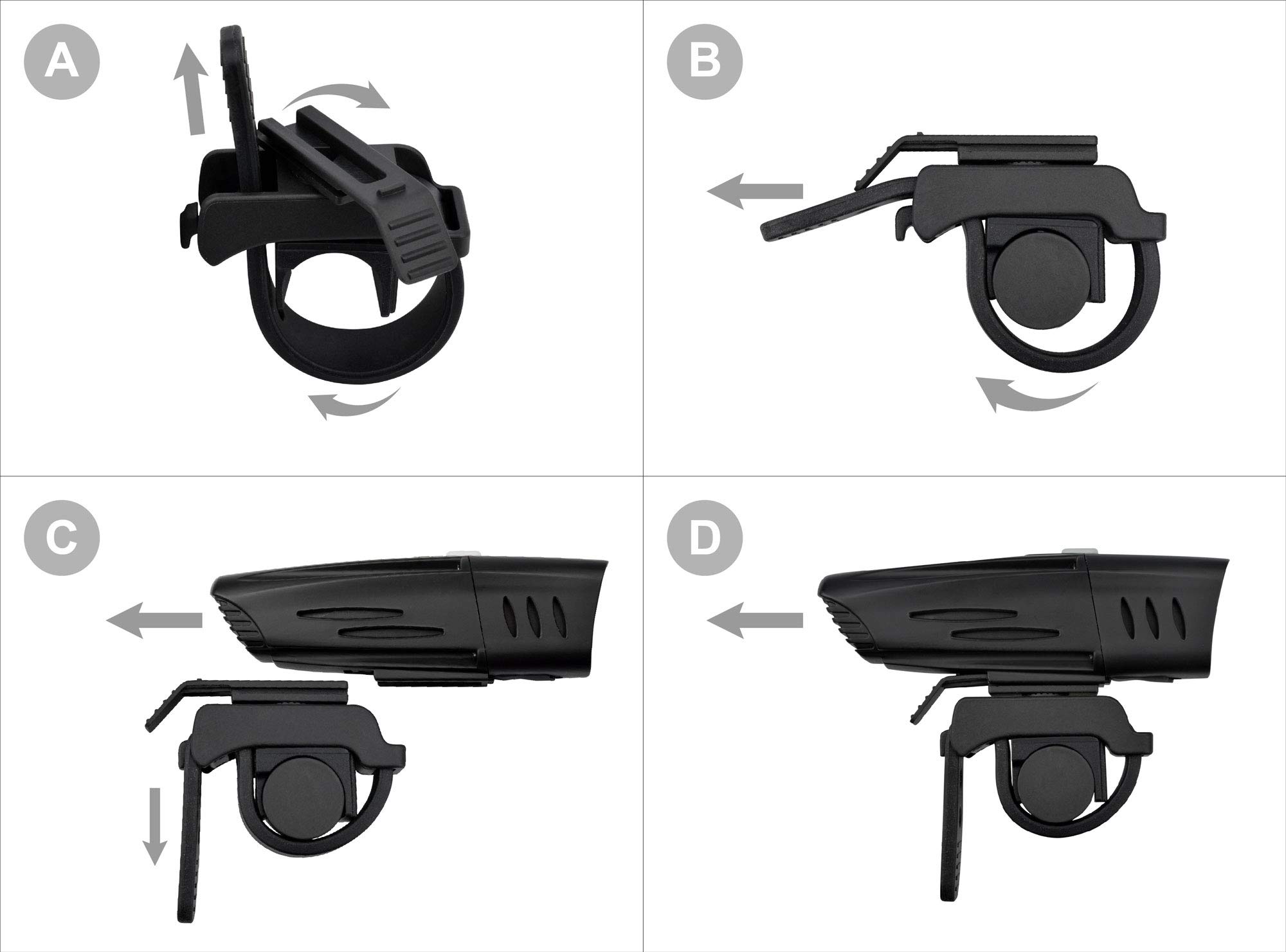 VIGA 900 Bike Light Mount - Universal Bicycle Headlight Bracket for Secure Front Light Installation | Perfect for Night Cycling, Commuting & Outdoor Adventures