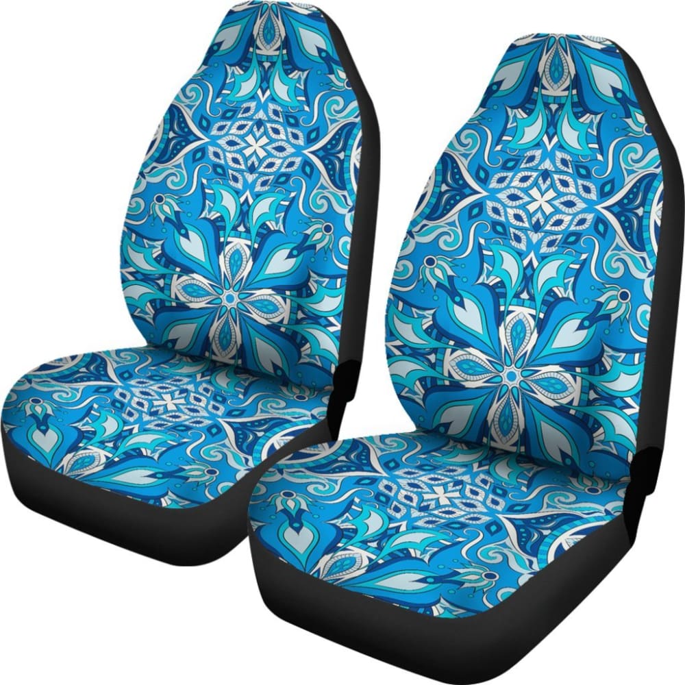 Blue Magical Mandala Car Seat Covers - Universal Fit for Cars, SUVs & Trucks - Premium Protection & Stylish Design - Perfect for Road Trips, Daily Commutes & Customizing Your Vehicle Interior