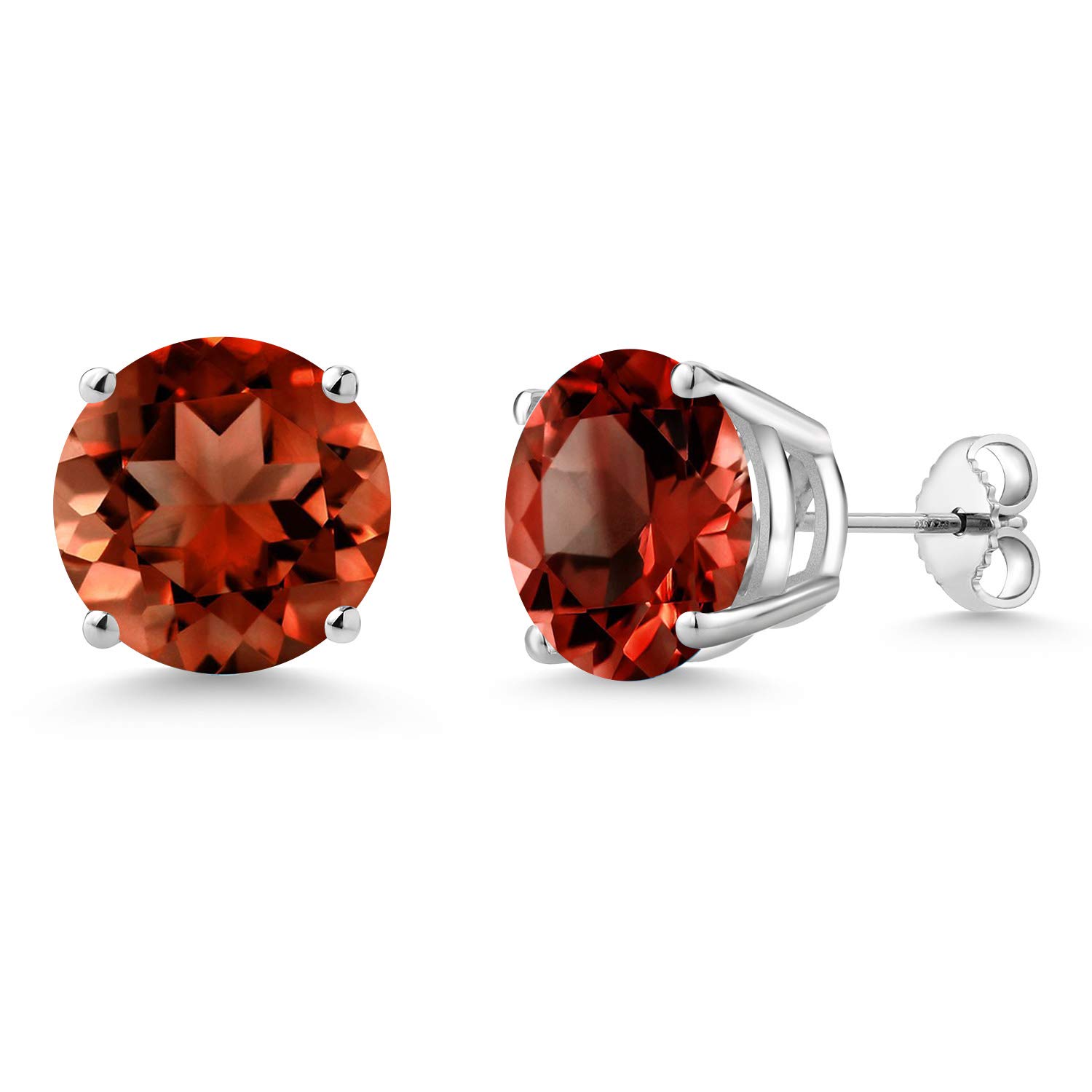 Gem Stone King 10MM Round Gemstone Birthstone Stud Earrings for Women & Men | 925 Sterling Silver Fine Jewelry | Perfect Gift for Her, Mom, Wife, Girlfriend | Birthday, Anniversary, Valentine's Day, Christmas Present | Everyday Wear & Special Occasions