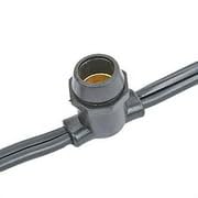 100' E12 Globe Outdoor String Lights - Commercial Grade, In-Line Black Wire with 100 Sockets - Perfect for Backyard, Garden, Gazebo, Cafe, Market & Patio Lighting Decorations