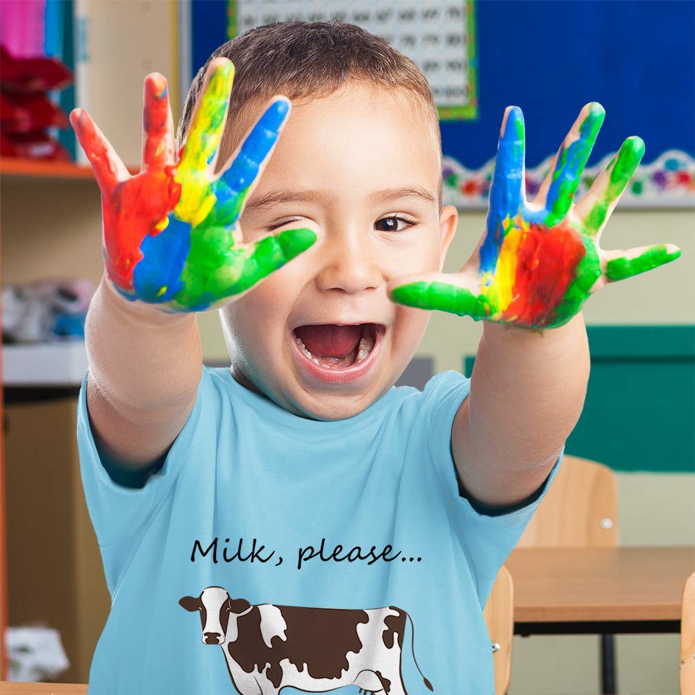 Organic Cotton Toddler T-Shirt with Cute Cow Print - Farm Animal Themed Outfit for Boys & Girls | Perfect for Farm Visits, Playdates & Everyday Wear