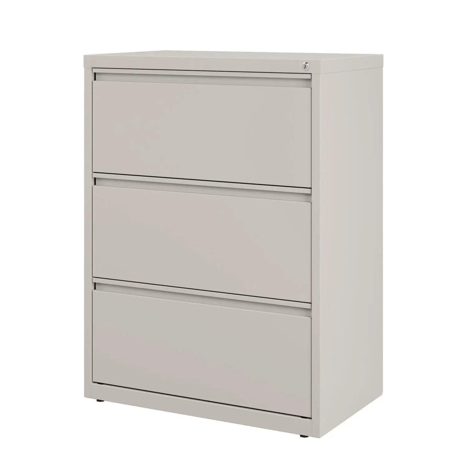 Alera® 3-Drawer Lateral File Cabinet - Legal/Letter Size, Light Gray, 30