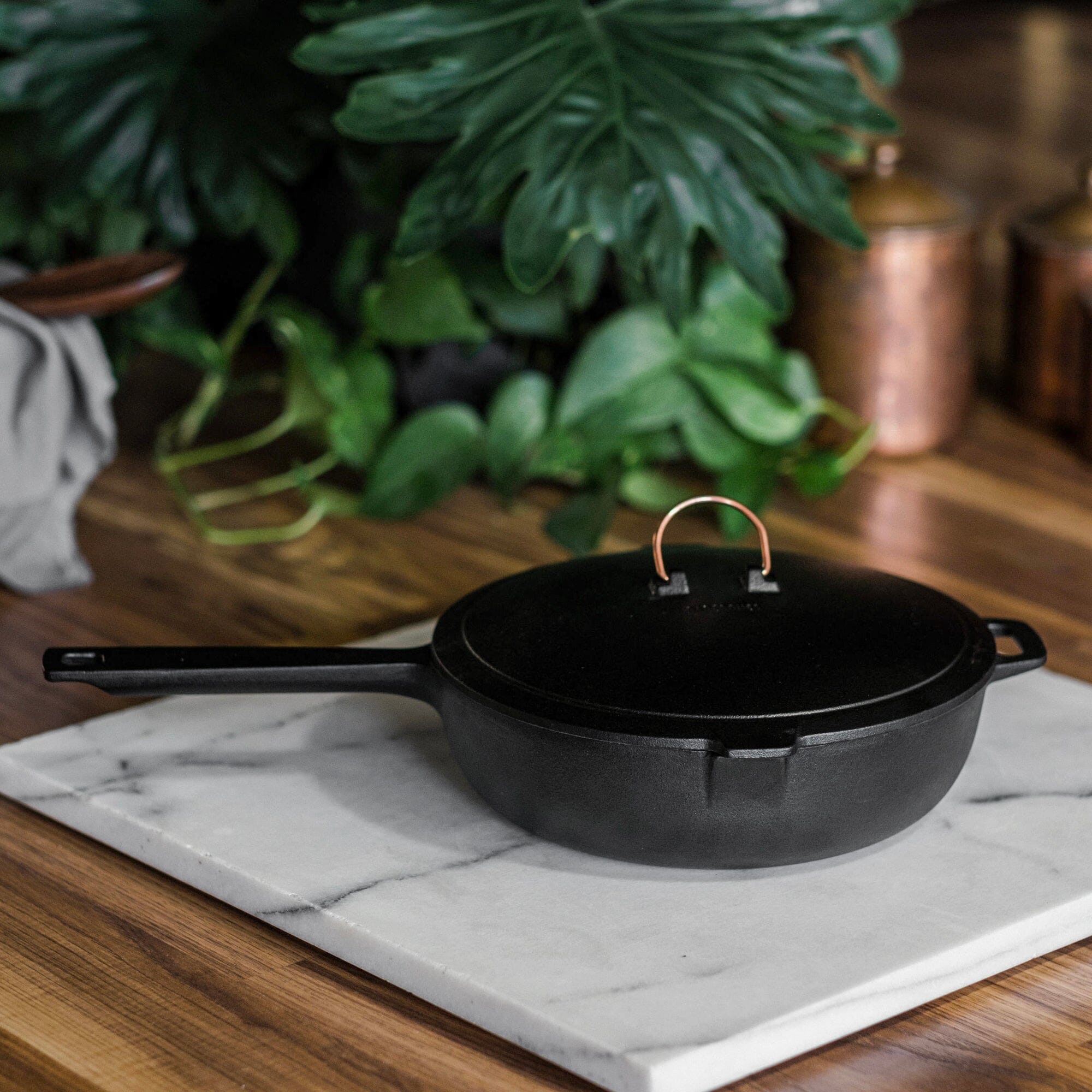 Premium Enamel Lined Cast Iron Skillet - 12 Inch Nonstick Oven Safe Cookware for Baking, Searing & Frying - Perfect for Stovetop, Grill & Camping Cooking