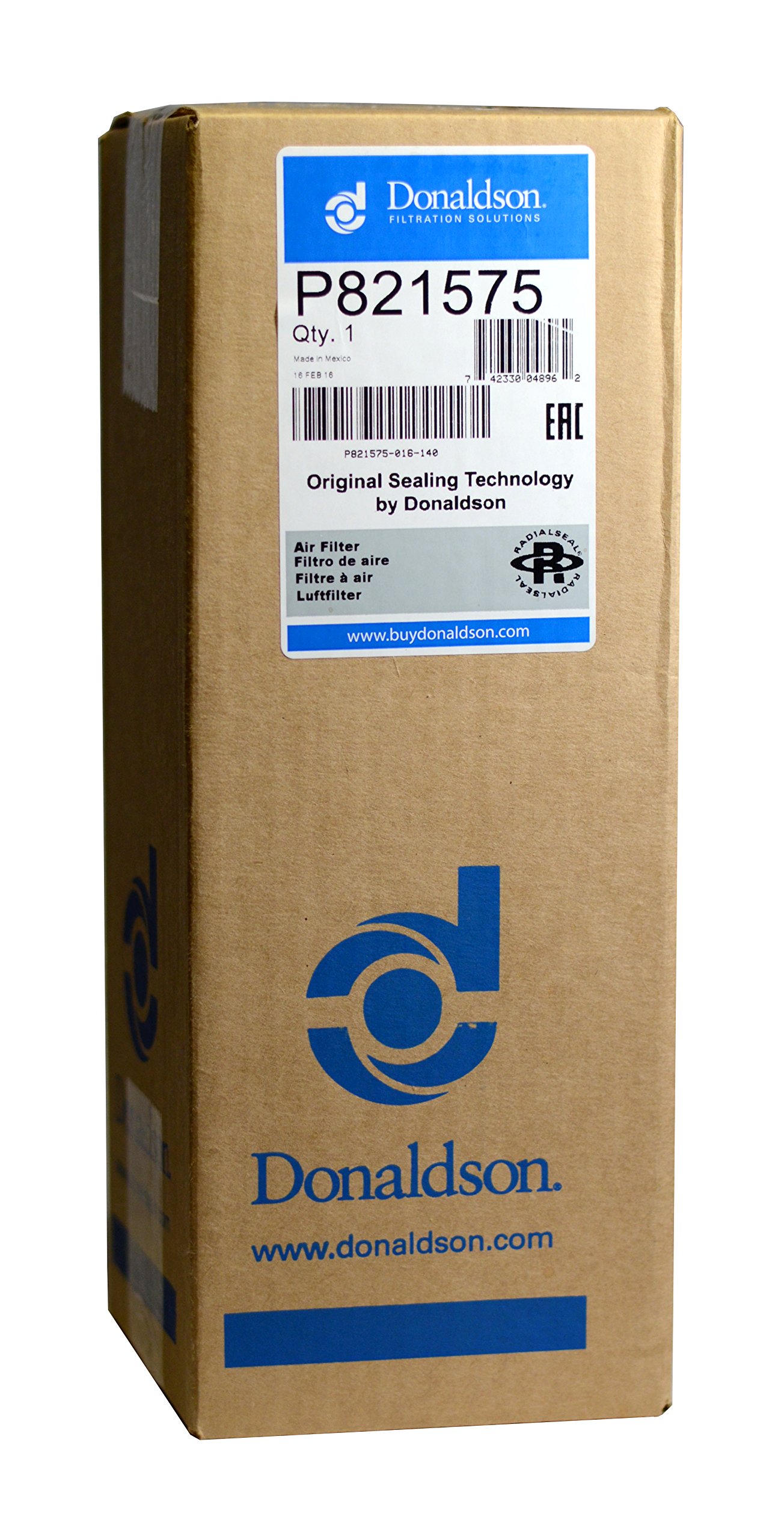 Donaldson P821575 Heavy Duty Air Filter for Trucks & Heavy Equipment - Primary Air Intake Filter Replacement for Construction & Farming Machinery
