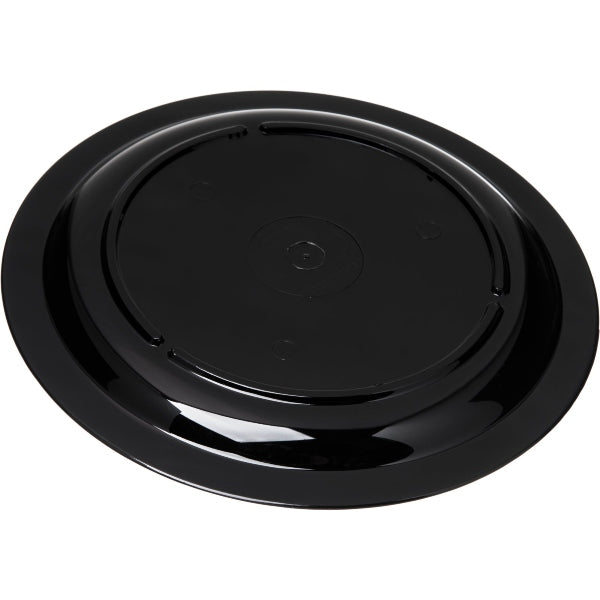 Carlisle PCD20903 Black Polycarbonate Narrow Rim Plate - 9 Inch, Pack of 48 - Durable Restaurant & Catering Dinnerware for Commercial Use