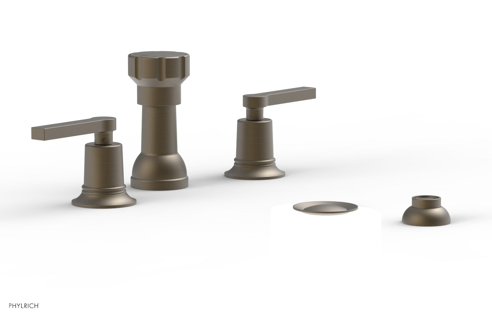 HEX MODERN 4-Hole Bidet Faucet Set with Lever Handles - Matte Black Finish - Model 501-61 - Perfect for Bathroom Renovation & Modern Toilet Upgrades
