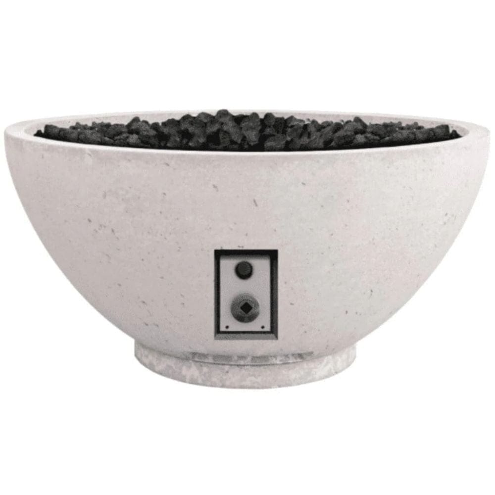 Firegear Sanctuary 30 Inch Round Concrete Gas Fire Pit Bowl - Outdoor Patio, Backyard, Garden Fireplace for Cozy Evenings & Entertaining