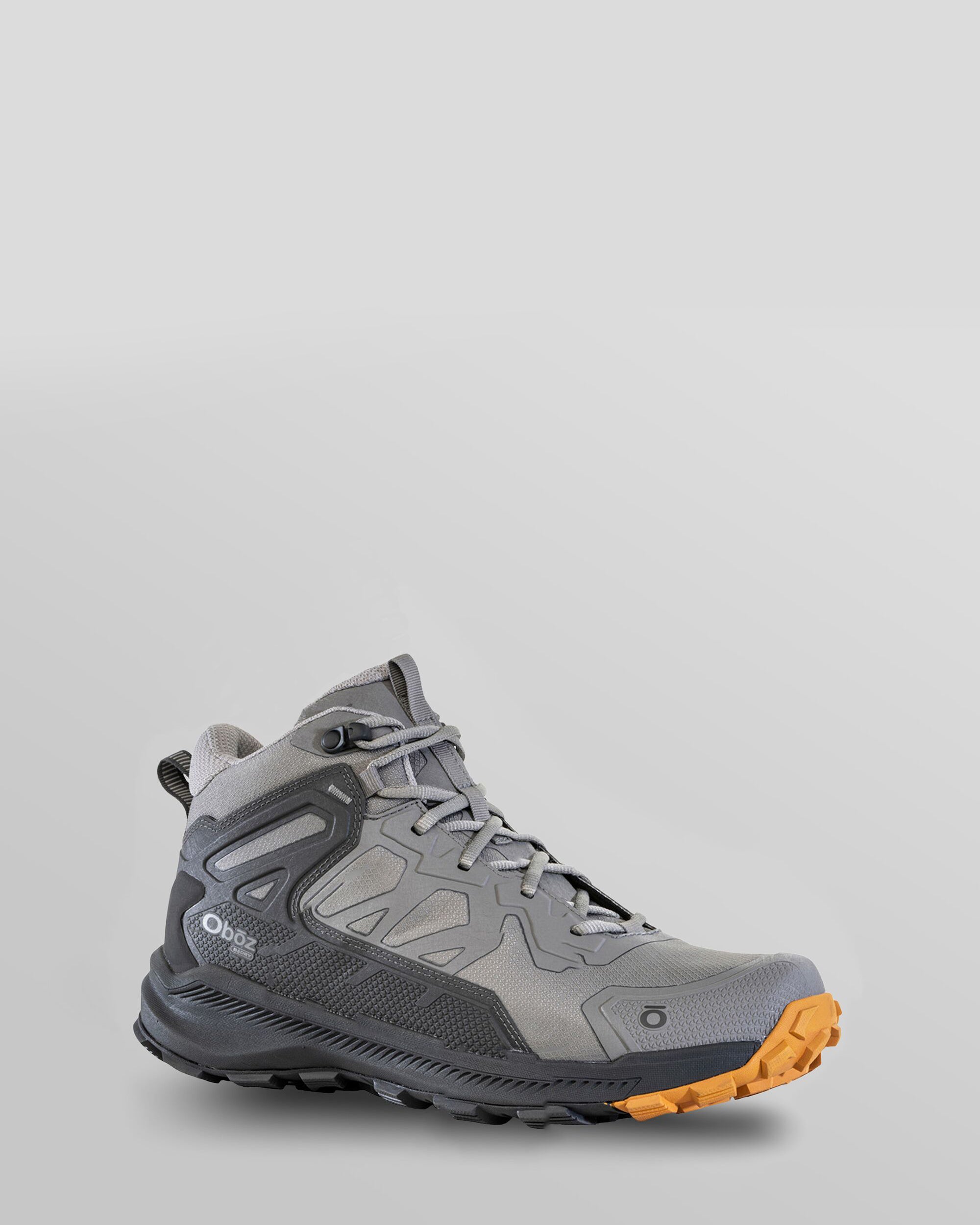 Oboz Katabatic Waterproof Mid Hiking Boots for Men - Hazy Gray | Durable Outdoor Trekking Shoes for Hiking, Camping & Mountain Adventures