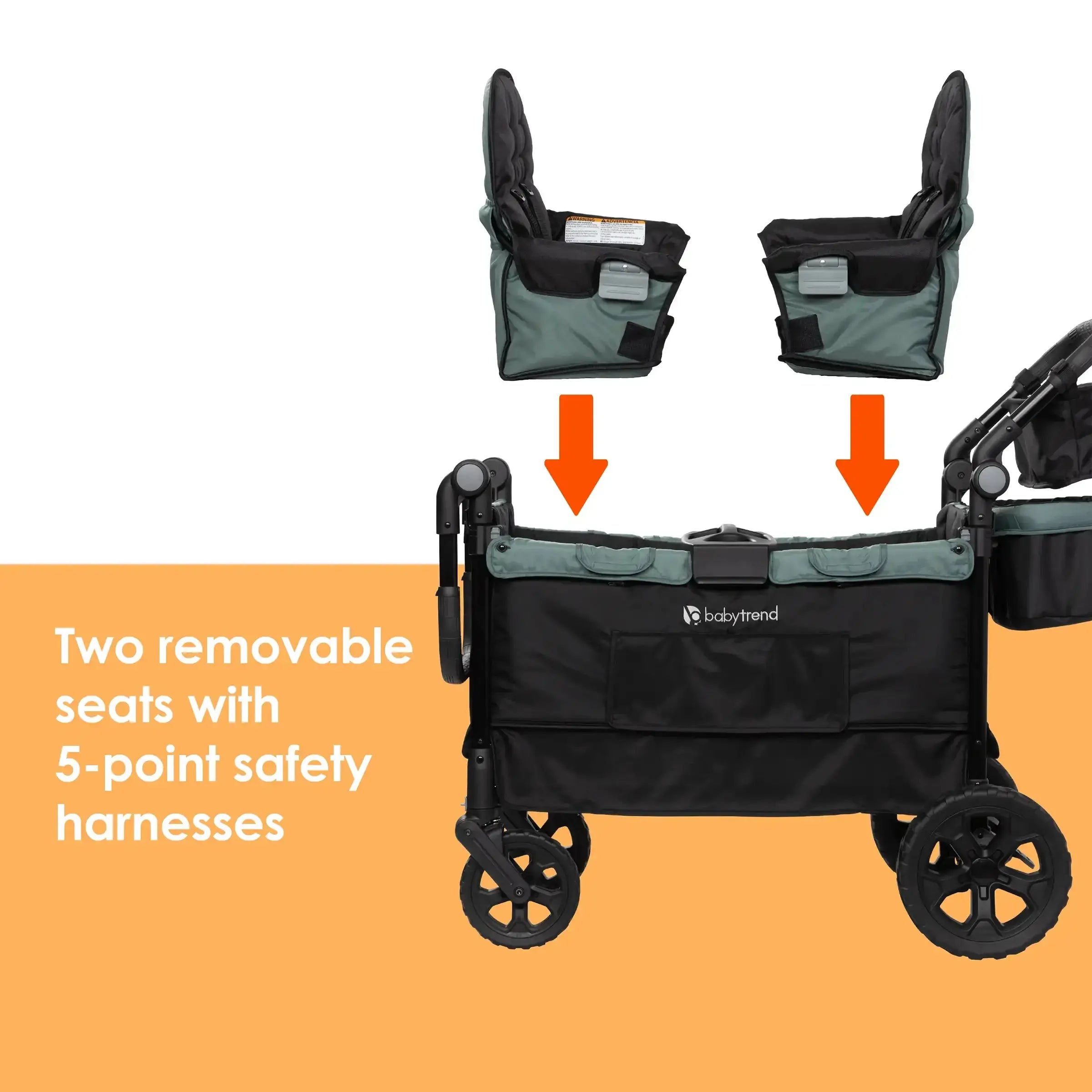 Quest PLUS 3-in-1 Stroller Wagon in Madrid Green - Convertible Baby Stroller & Wagon for Toddlers (Target Exclusive) | Perfect for Park Outings, Beach Trips & Family Adventures