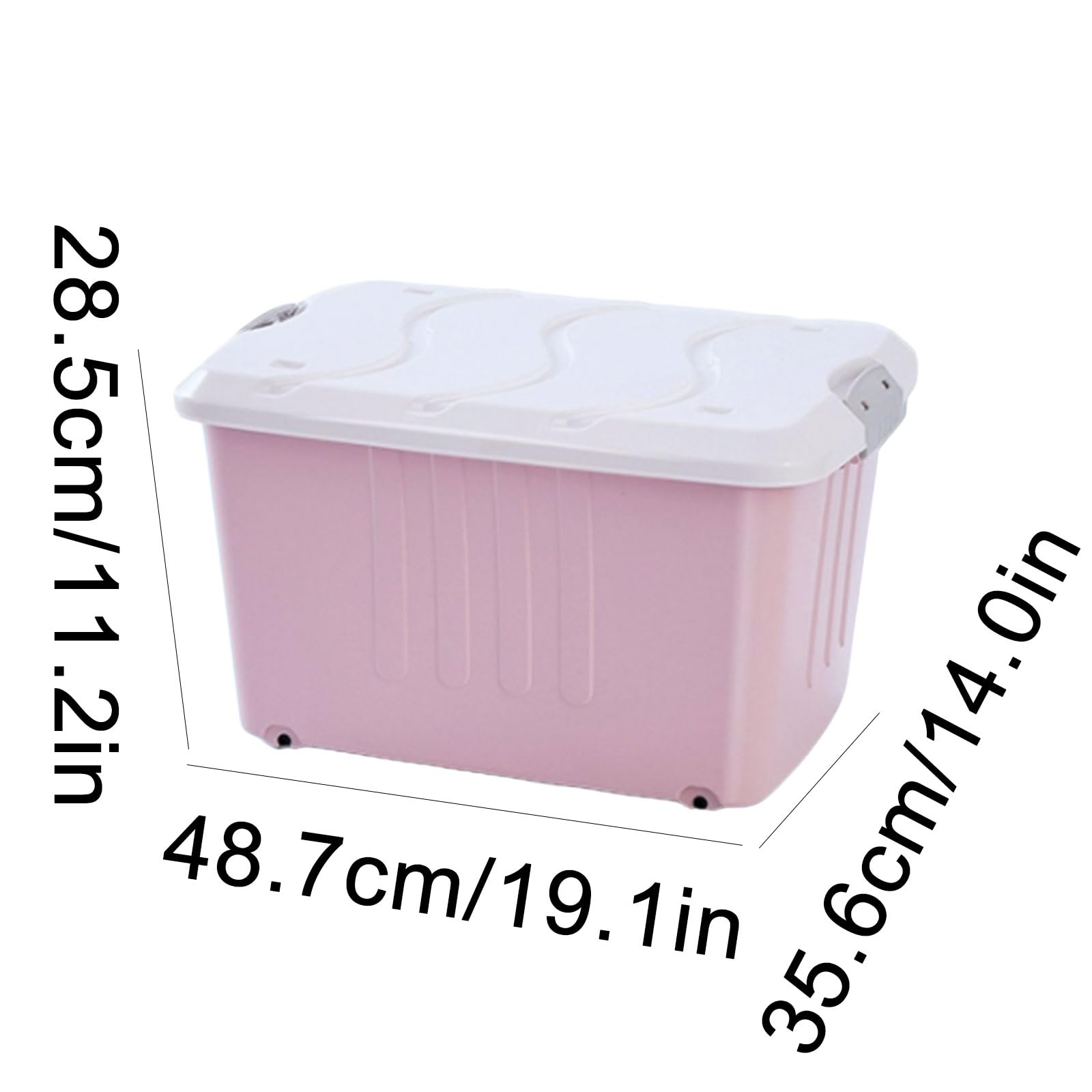Stackable Plastic Storage Box with Lid & Wheels - Lightweight, Multifunctional Organizer for Home, Office, and Garage Storage Solutions