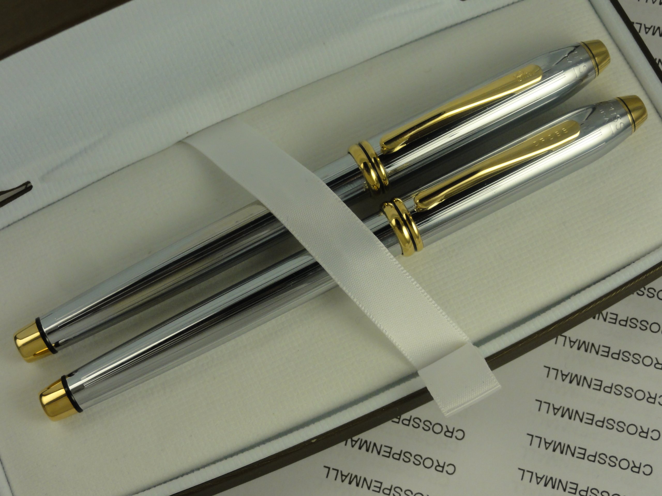Cross Townsend Medalist Rollerball & Fountain Pen Set - Made in USA | Premium Writing Instruments for Business Gifts & Executive Use