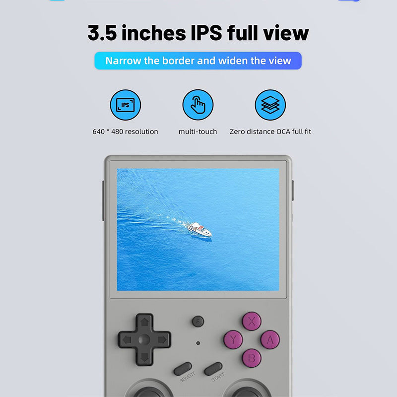 ANBERNIC RG353VS Handheld Retro Gaming Console - 3.5 Inch IPS Screen, Dual OS Support, 64GB Built-in - Perfect for Travel, Commuting & Classic Game Nostalgia