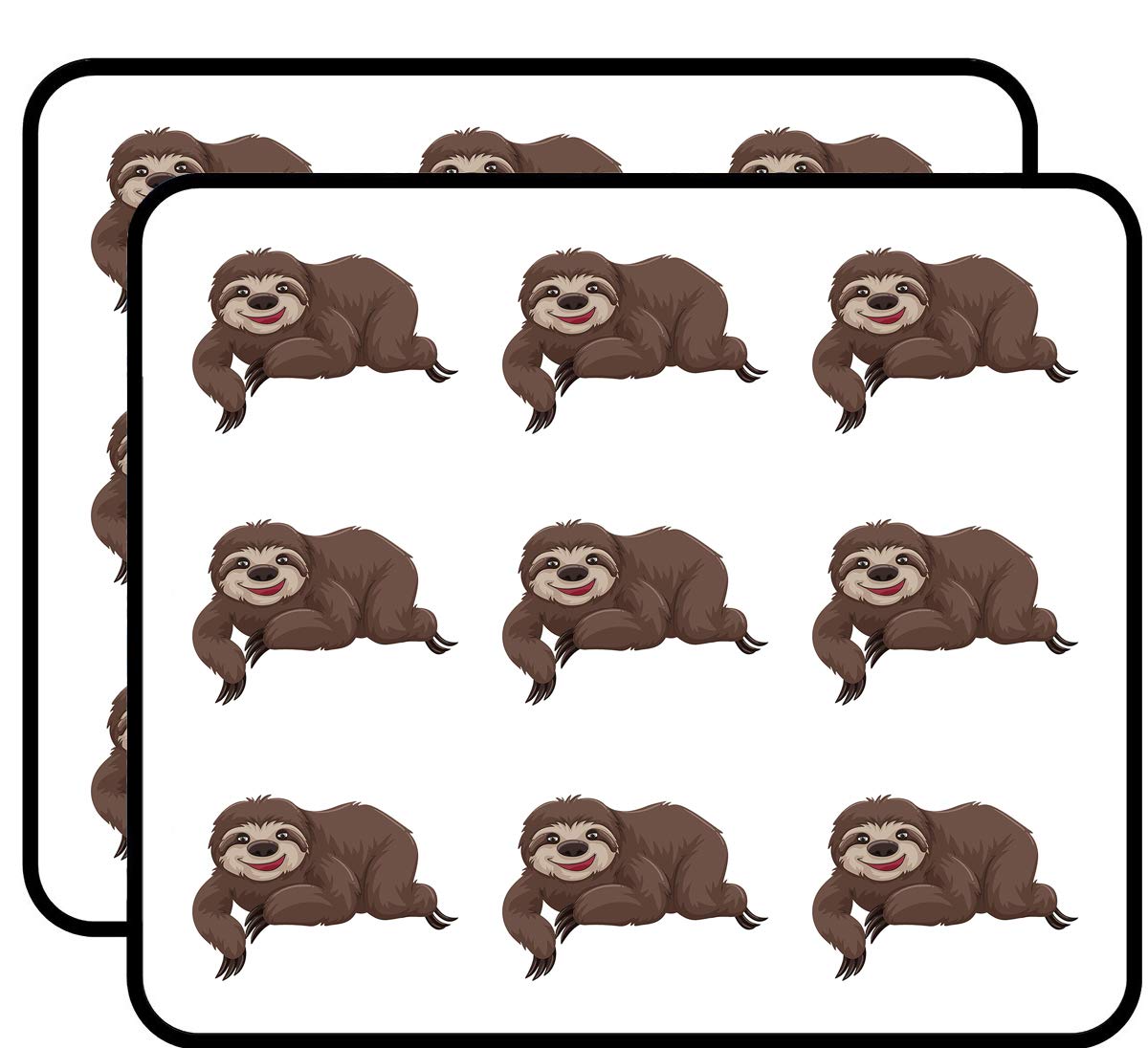 Sloth Brown Vinyl Stickers - 2 Inch Waterproof Decals (18 Pack) - Durable Laptop, Car & Phone Stickers for Kids, Teens & Adults - Perfect for School, Office & Home Decor