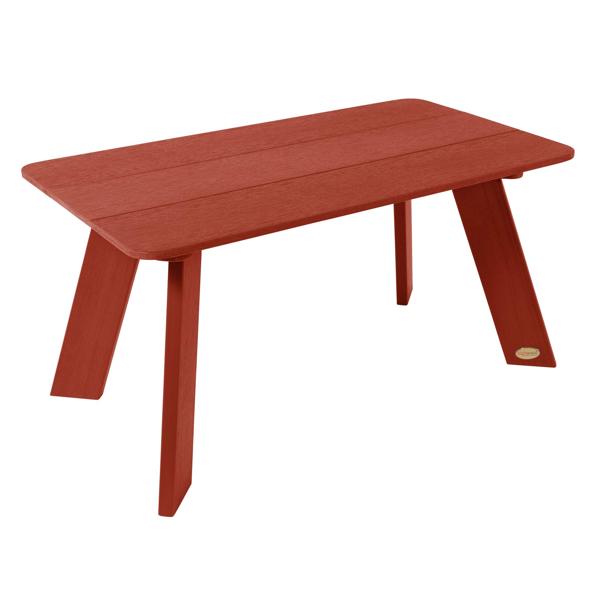 Highwood Italica Modern Adirondack Coffee Table - Rustic Red Outdoor Furniture for Patio, Deck, or Garden - Durable Weather-Resistant Design